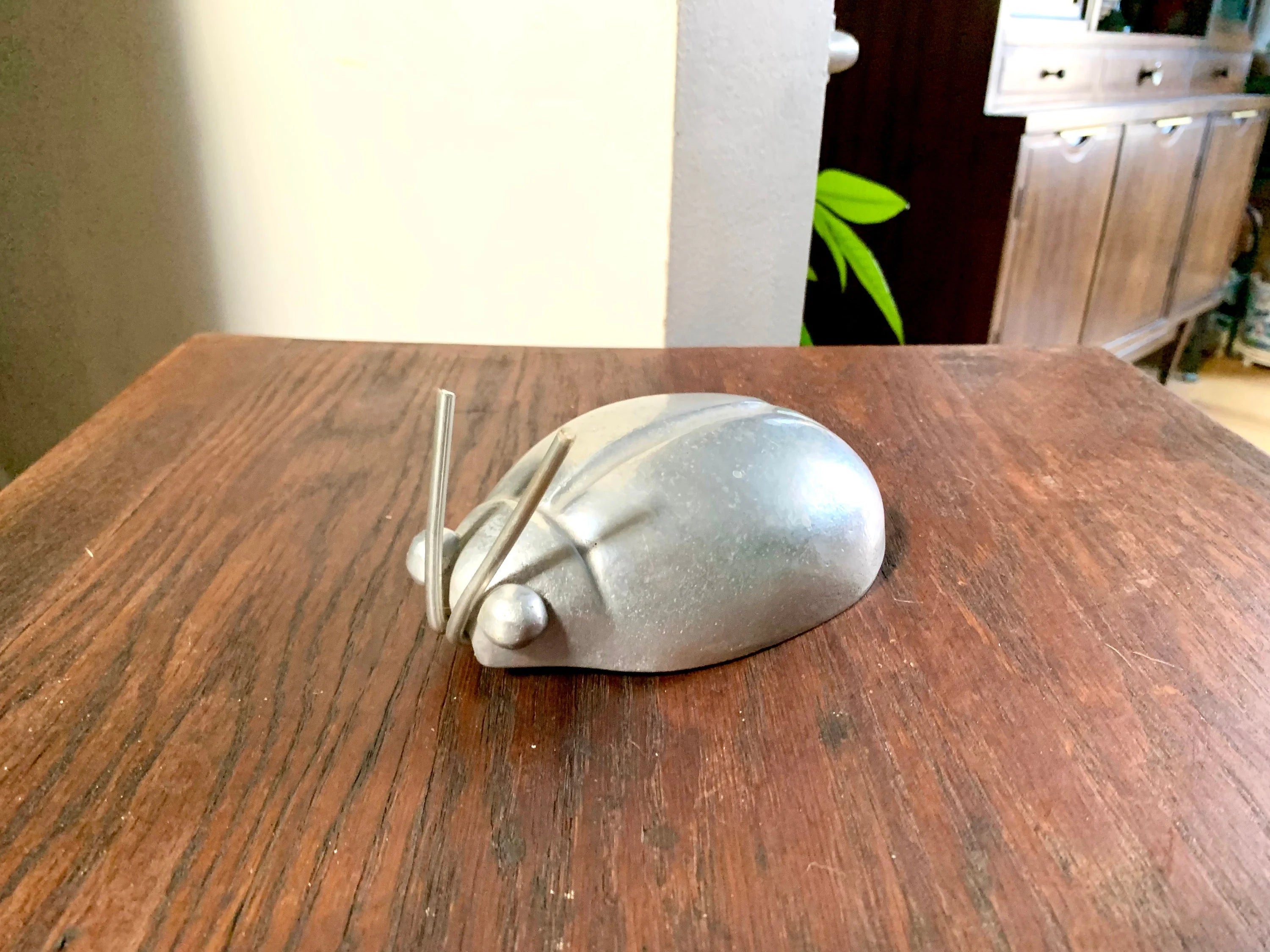 Vtg Wilton Pewter Decorative Lady Bug | Pewter Lady Bug Ornament | Pewter Lady Bug Hood Ornament