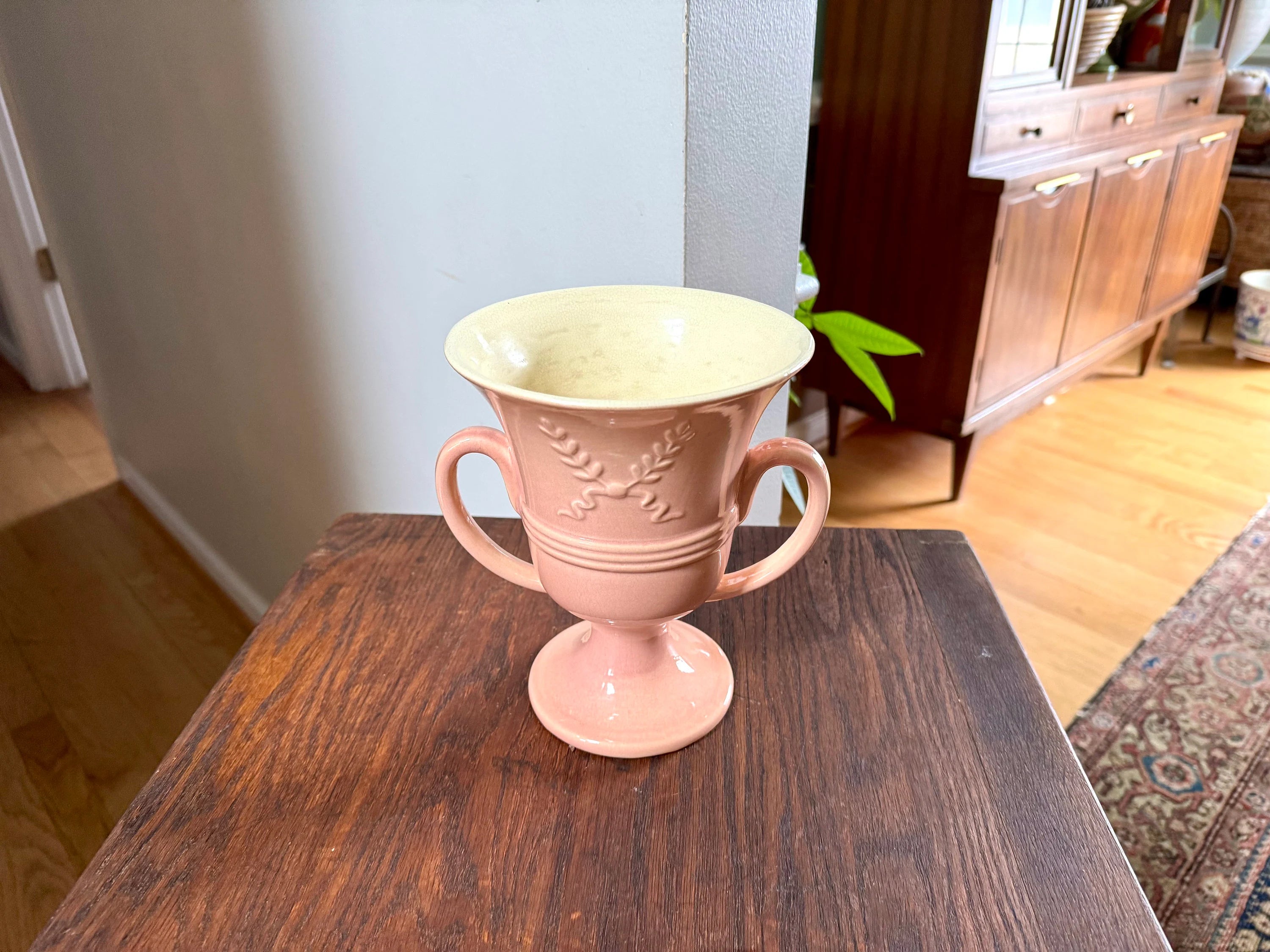 Vtg Red Wing Pottery Vase | Red Wing 748 Vase | Kogan's 100 Line Ceramic Vase | 1930's Ceramic Red Wing 748 Vase| Ceramic Flower Vase