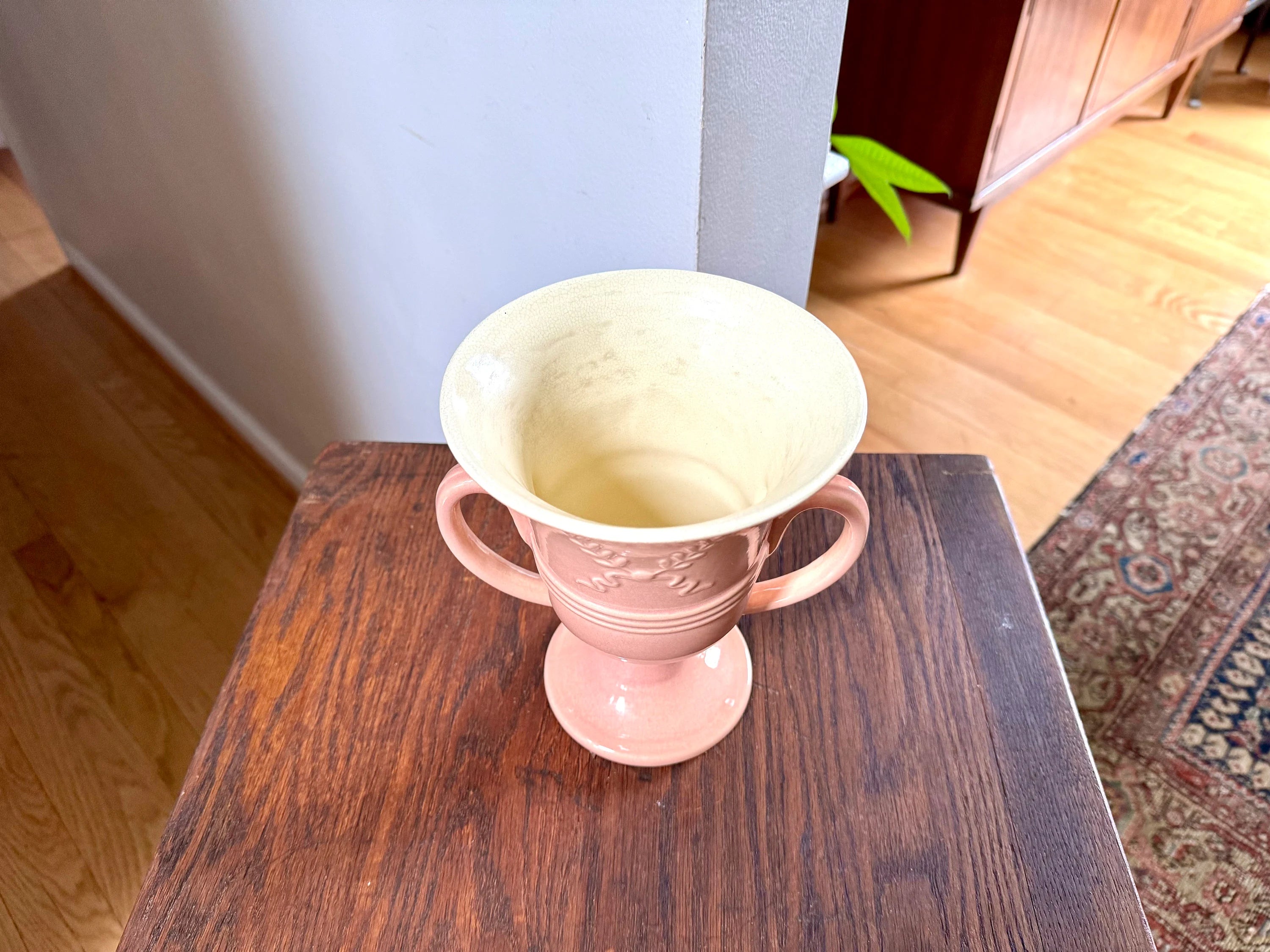 Vtg Red Wing Pottery Vase | Red Wing 748 Vase | Kogan's 100 Line Ceramic Vase | 1930's Ceramic Red Wing 748 Vase| Ceramic Flower Vase