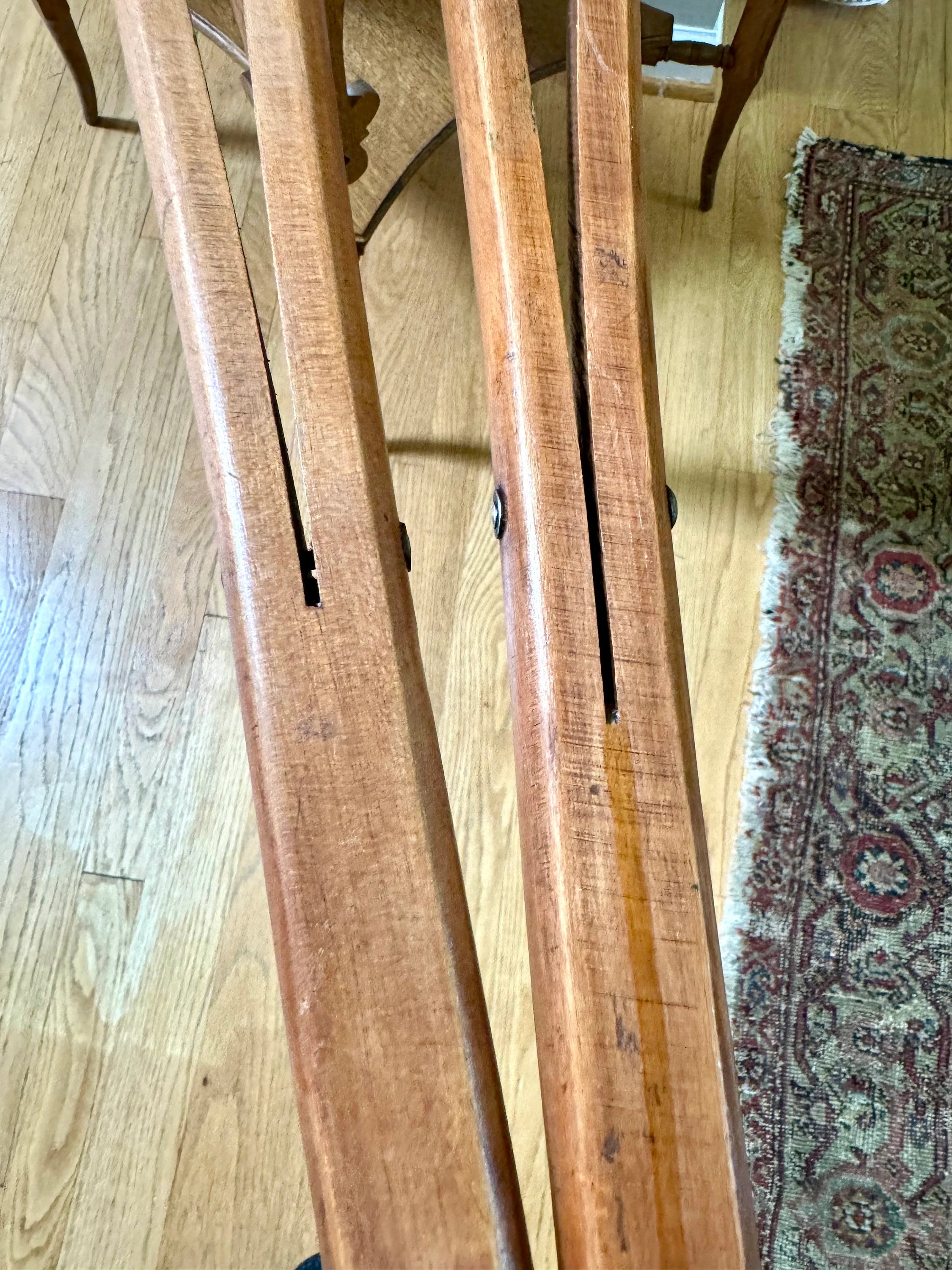 Vtg Wooden Crutches | Antique Split Wood Crutches | Vtg Medical Decor | Doctor Office Decor | Antique Split Wood Crutches