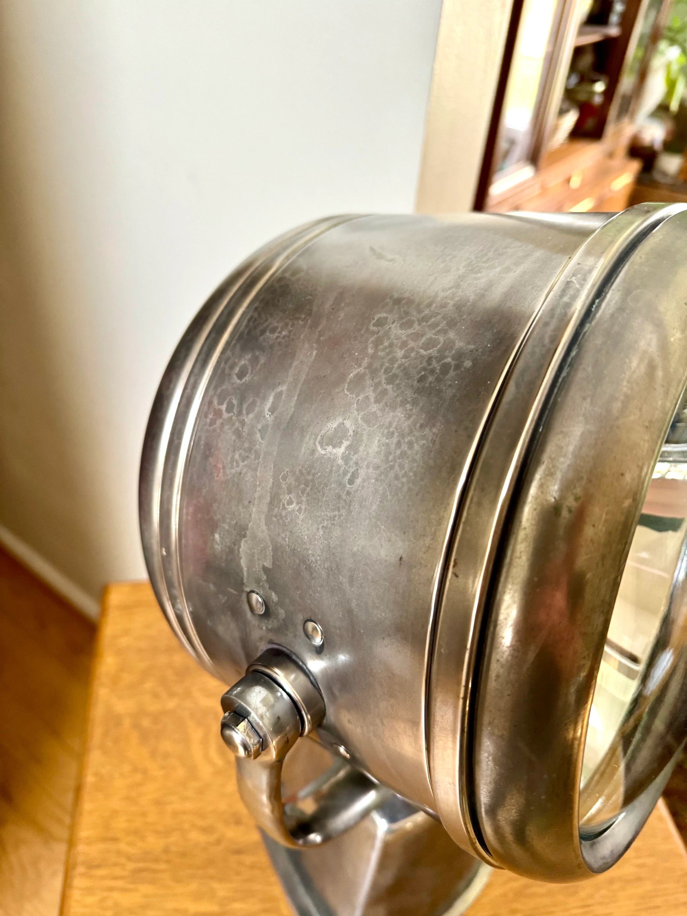 Vtg Perko Rayline Search Light Lamp | Repurposed Nautical Spotlight Lamp | Rewired Ship's Adjustable Search Light | Nautical Decor