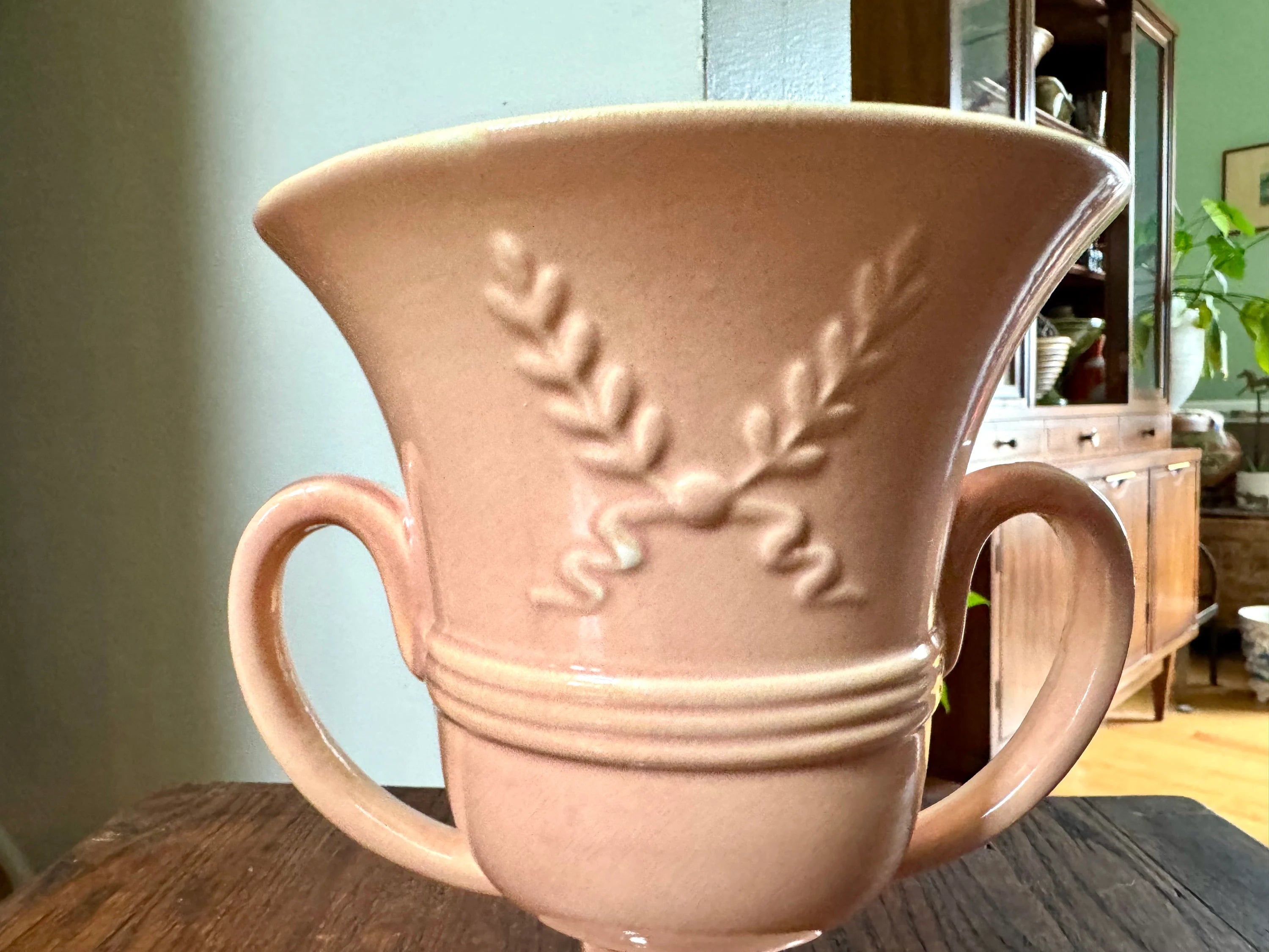 Vtg Red Wing Pottery Vase | Red Wing 748 Vase | Kogan's 100 Line Ceramic Vase | 1930's Ceramic Red Wing 748 Vase| Ceramic Flower Vase