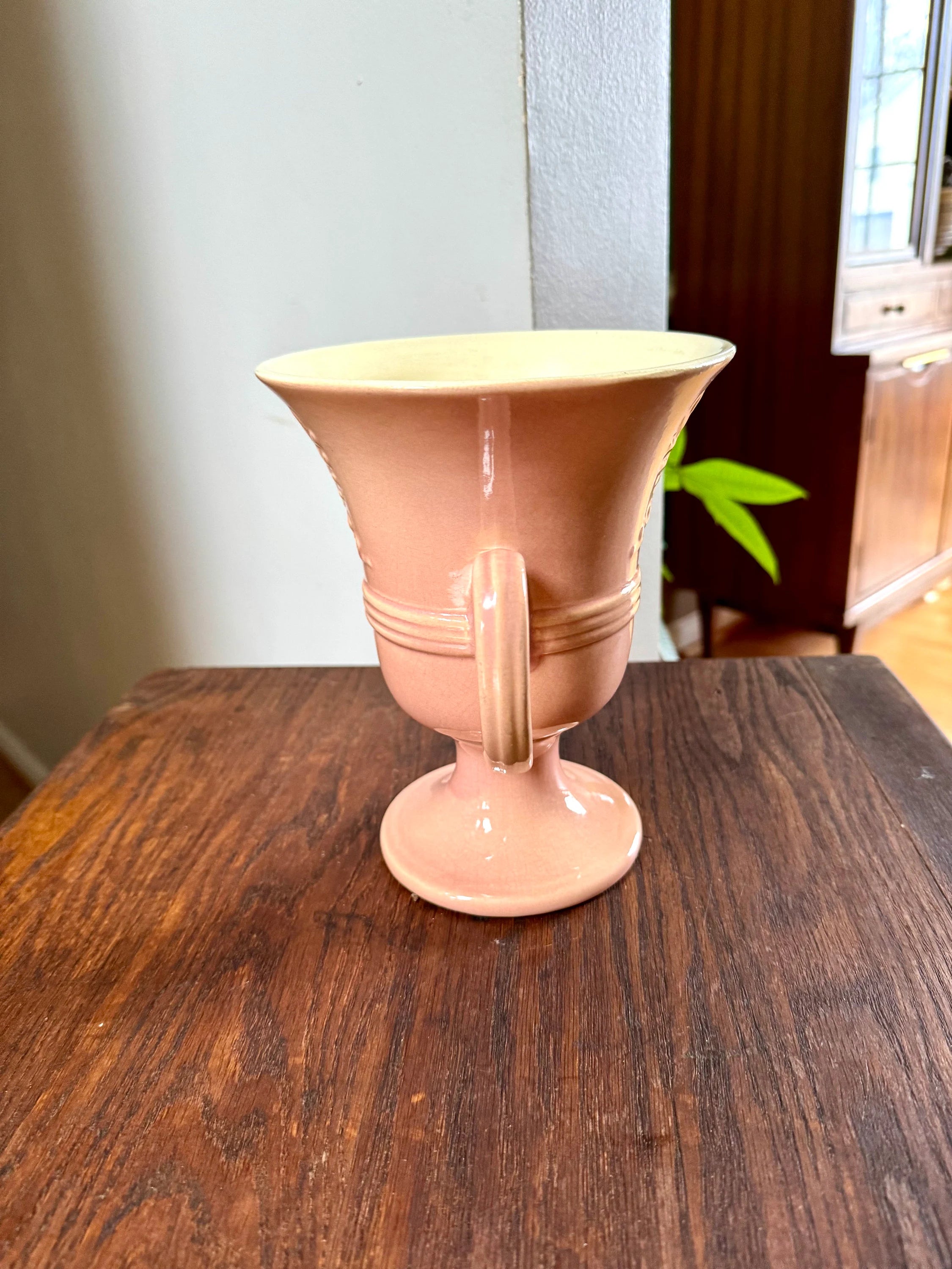 Vtg Red Wing Pottery Vase | Red Wing 748 Vase | Kogan's 100 Line Ceramic Vase | 1930's Ceramic Red Wing 748 Vase| Ceramic Flower Vase