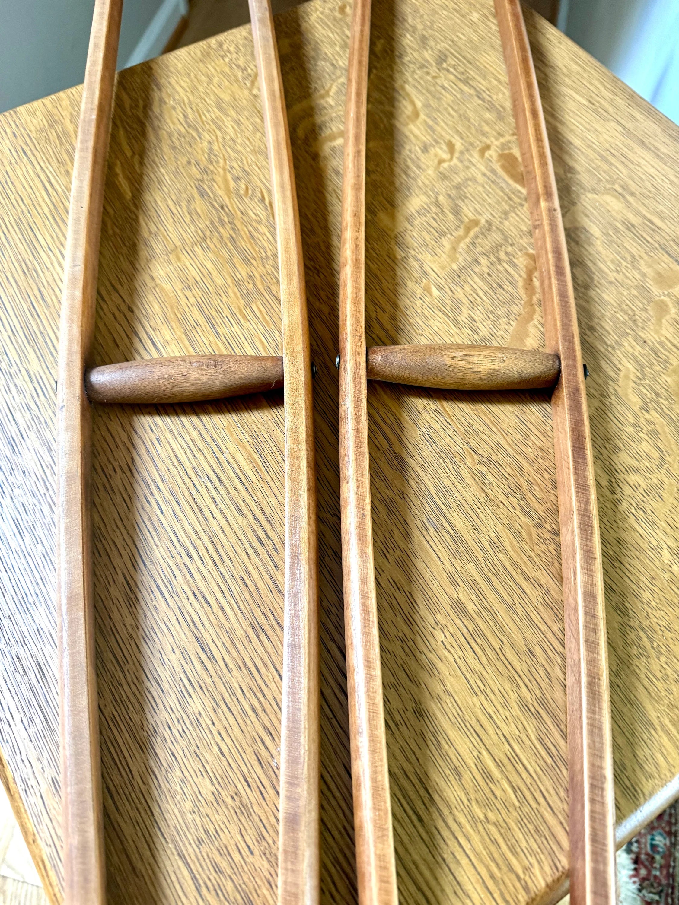 Vtg Wooden Crutches | Antique Split Wood Crutches | Vtg Medical Decor | Doctor Office Decor | Antique Split Wood Crutches