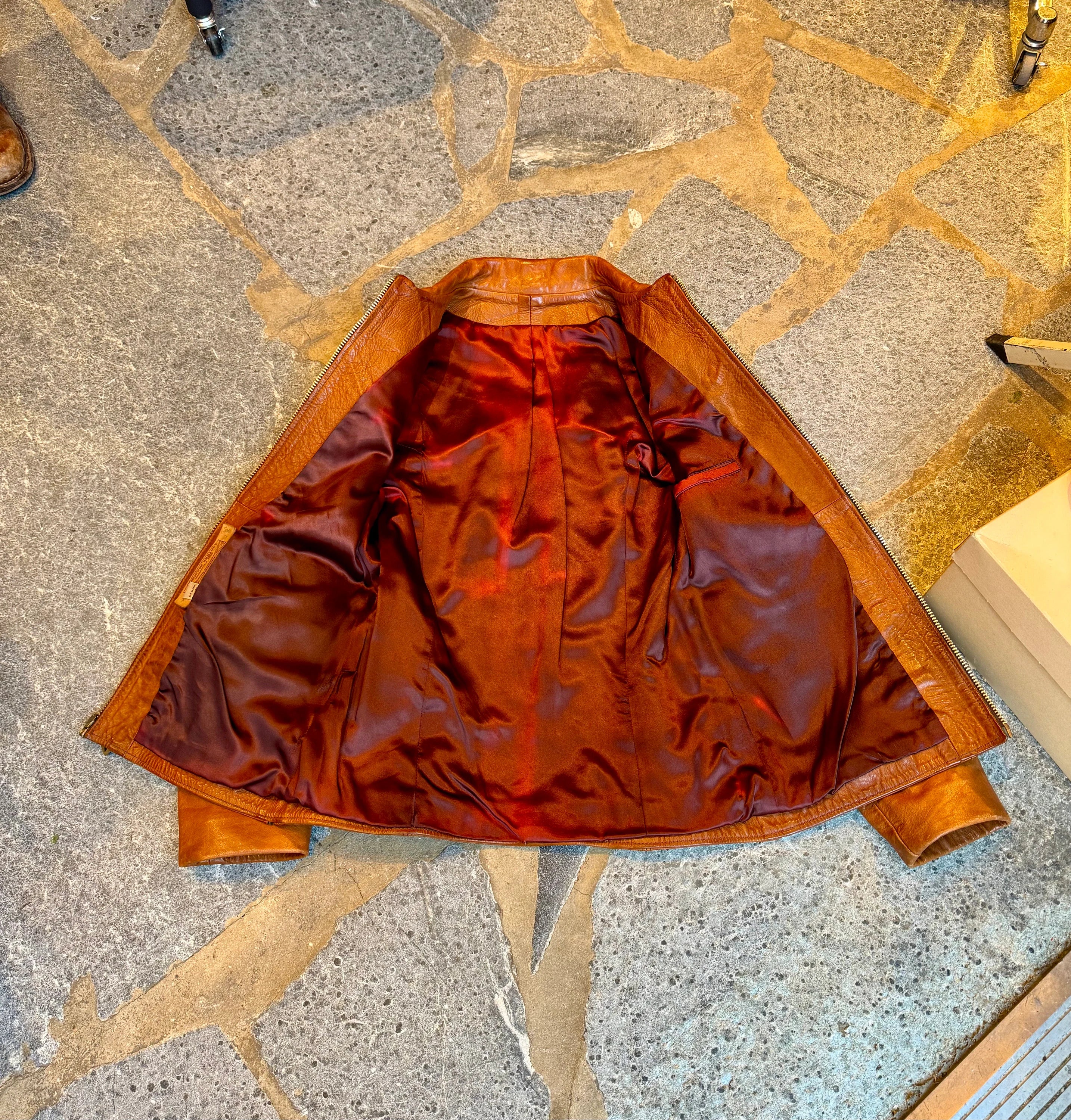 Vtg East West Musical Instruments Leather Jacket | 1960's East West Musical Instruments "Smoke" Leather Jacket | 60's Leather Jacket