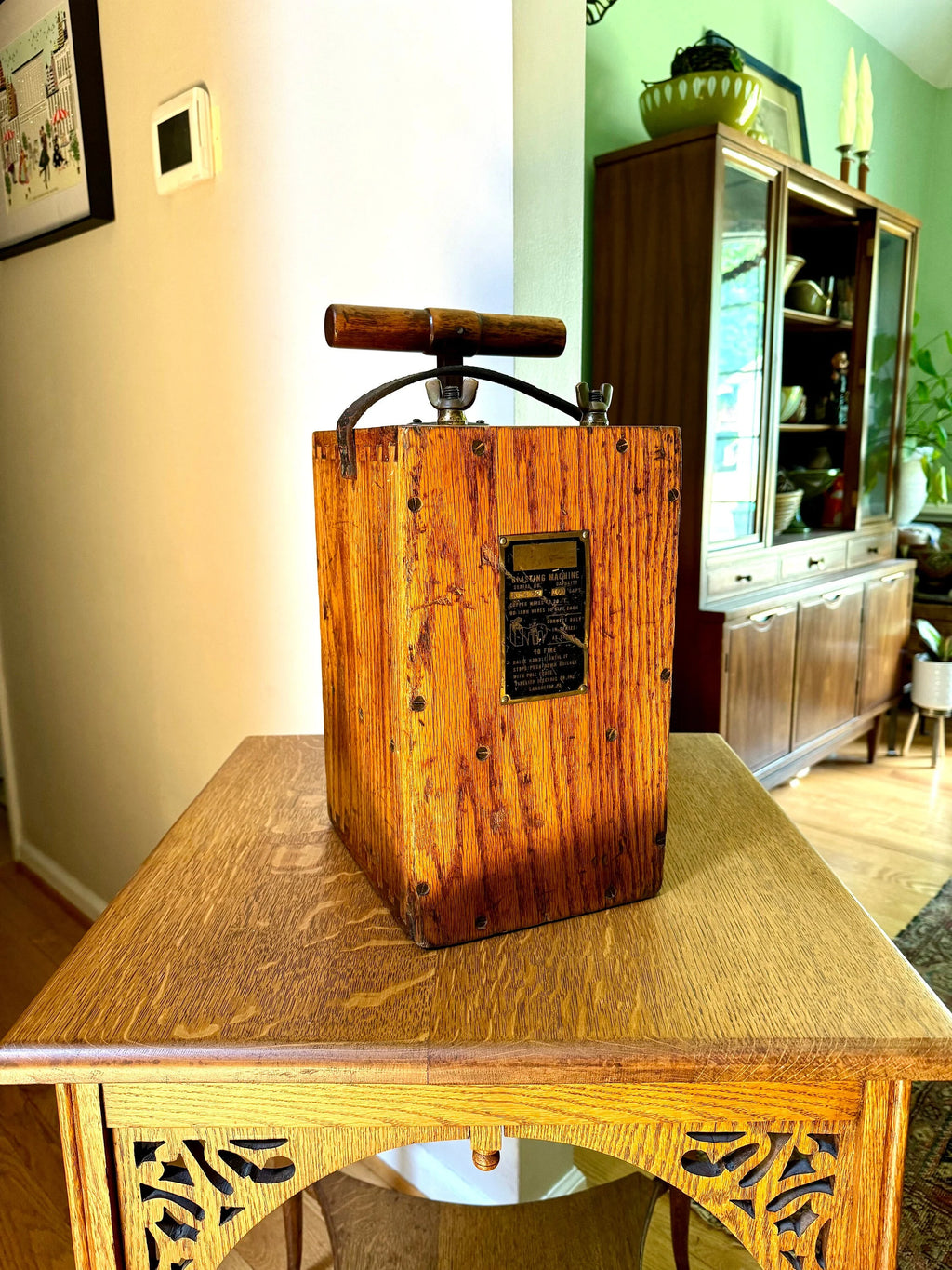 Antique Fidelity Blasting Machine | Old Dynamite Detonator Box | TNT Plunger Detonator | Western Decor | Mining Blasting Machine