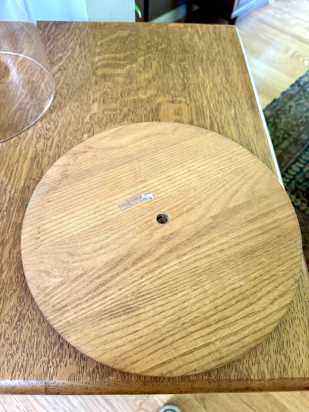 Large Bard's Cloche on Wood Base | Large Glass Display Dome and Base | Bard's Display Dome with Oak Base | 12" x 8" Cloche