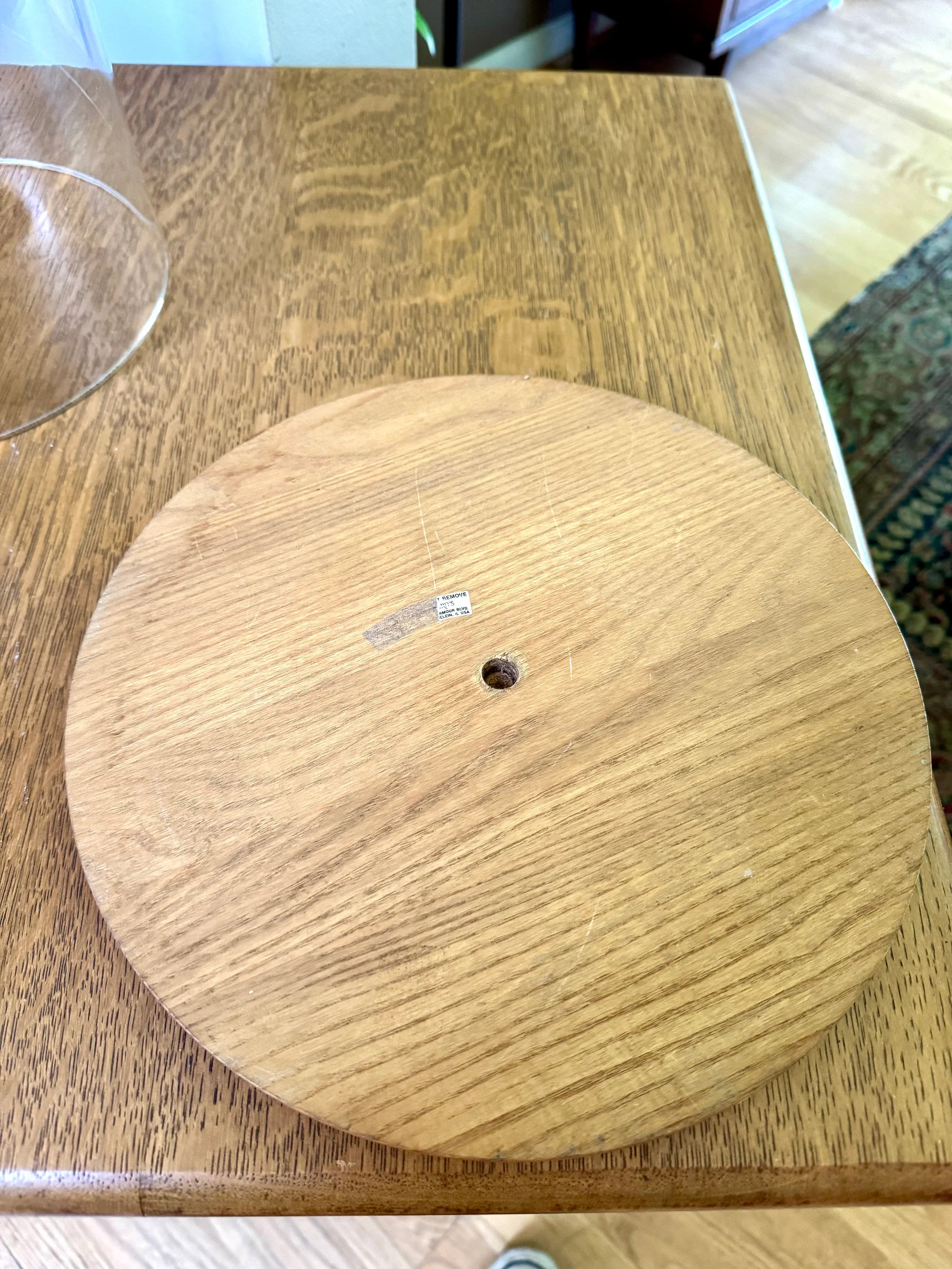 Large Bard's Cloche on Wood Base | Large Glass Display Dome and Base | Bard's Display Dome with Oak Base | 12" x 8" Cloche