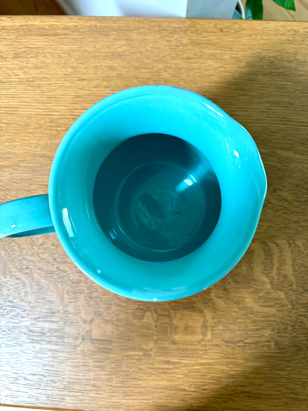 A Vintage Fortunata Italian Ceramic Pitcher | Turquoise Fortunata Pitcher | Textured Turquoise Ceramic Pitcher | Hand Made Italian Pitcher