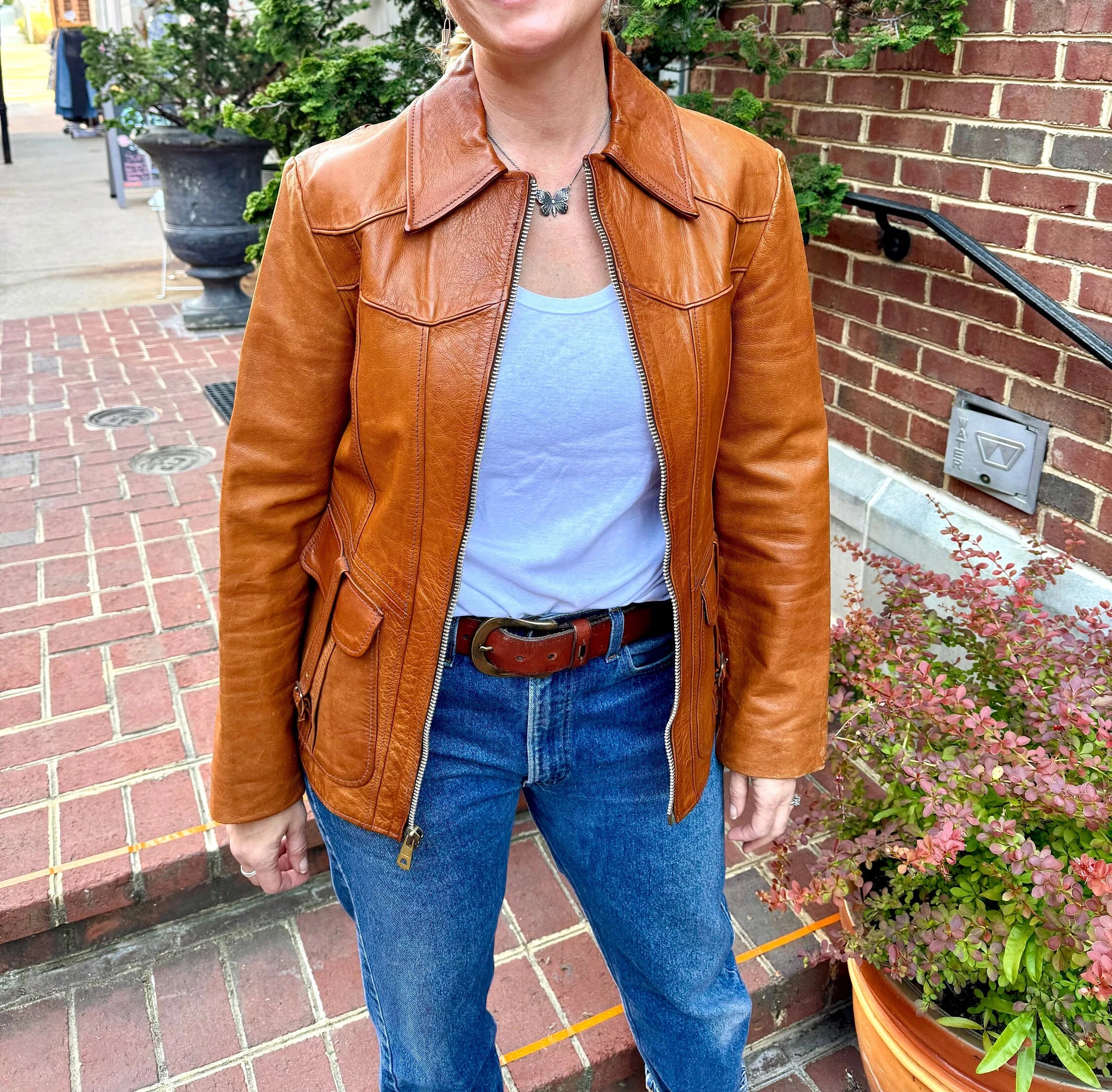 Vtg East West Musical Instruments Leather Jacket | 1960's East West Musical Instruments "Smoke" Leather Jacket | 60's Leather Jacket