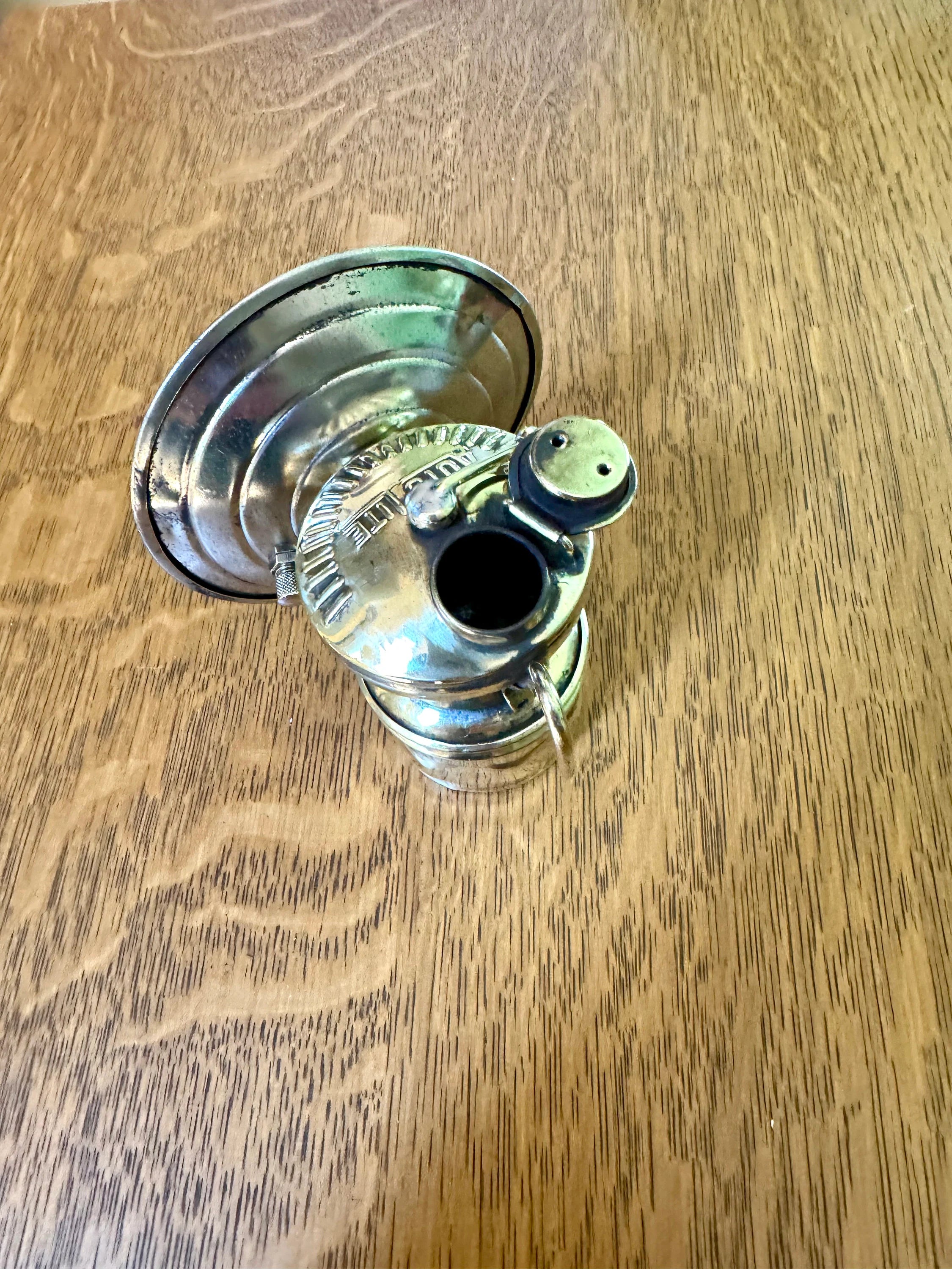 Vintage Auto-Lite Carbide Coal Miners Lamp | Brass Carbide Coal Miners Headlamp | Coal Miners Lamp | Semi-polished Brass Universal Lamp Co.