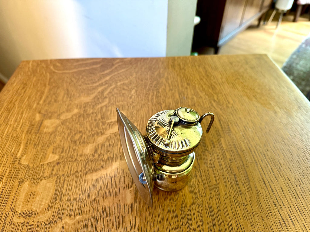 Vintage Auto-Lite Carbide Coal Miners Lamp | Brass Carbide Coal Miners Headlamp | Coal Miners Lamp | Semi-polished Brass Universal Lamp Co.