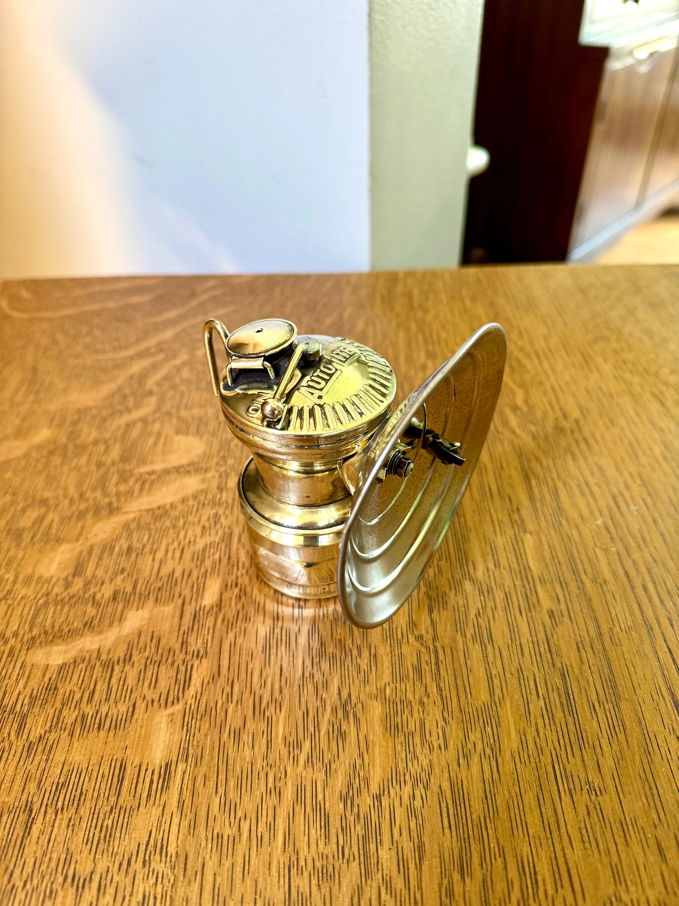 Vintage Auto-Lite Carbide Coal Miners Lamp | Brass Carbide Coal Miners Headlamp | Coal Miners Lamp | Semi-polished Brass Universal Lamp Co.