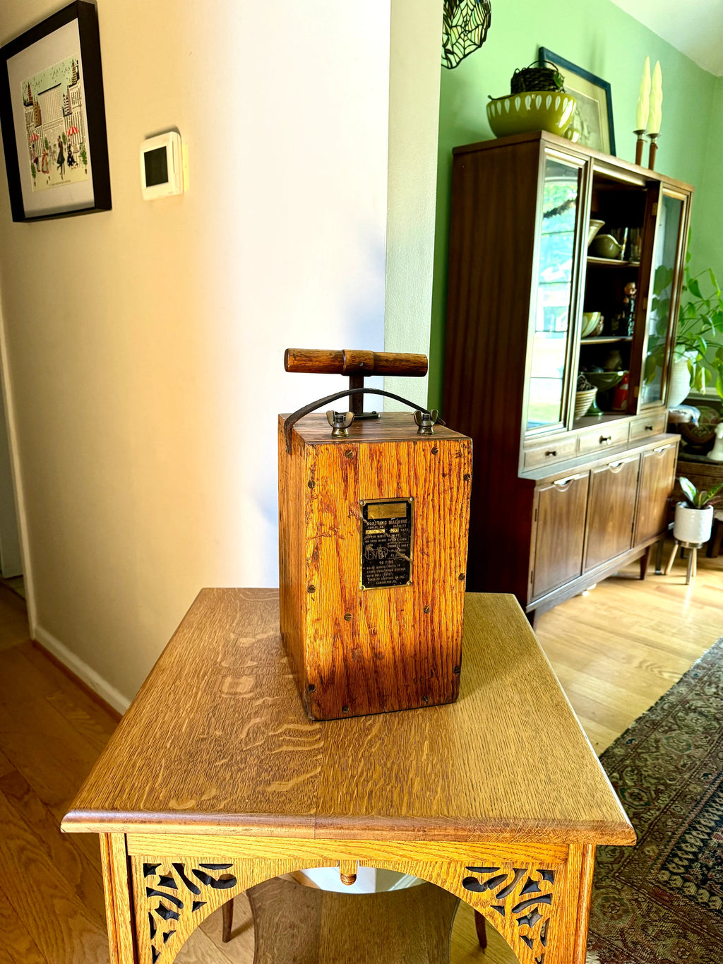 Antique Fidelity Blasting Machine | Old Dynamite Detonator Box | TNT Plunger Detonator | Western Decor | Mining Blasting Machine