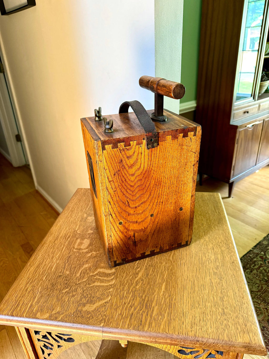 Antique Fidelity Blasting Machine | Old Dynamite Detonator Box | TNT Plunger Detonator | Western Decor | Mining Blasting Machine