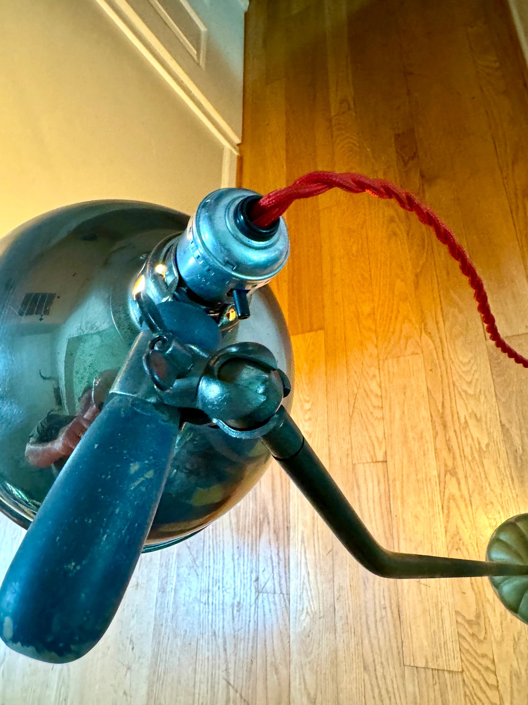 Vintage Industrial Floor Lamp | Industrial Floor Work Lamp | Rustic Floor Task Lamp | Factory Spot Light | Adjustable Floor Lamp