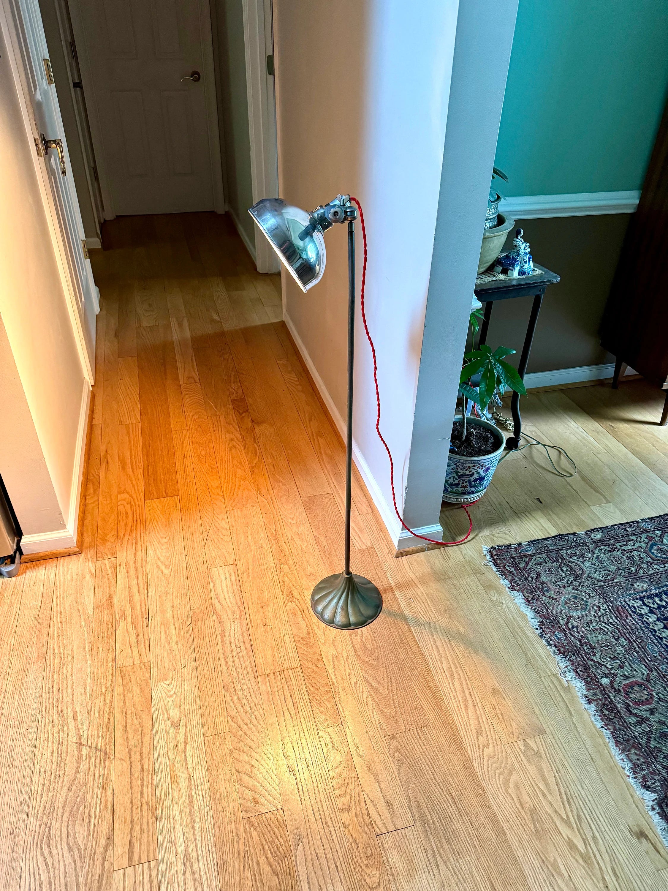 Vintage Industrial Floor Lamp | Industrial Floor Work Lamp | Rustic Floor Task Lamp | Factory Spot Light | Adjustable Floor Lamp