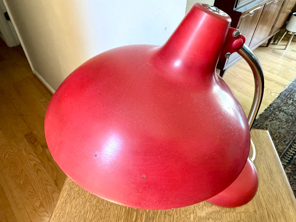MCM Christian Dell No. 6786 Desk Lamp | Red Kaiser Idell Lamp | All Original Christian Dell German Desk Lamp | Board Lamp