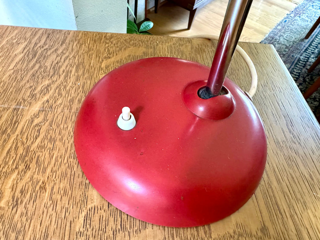 MCM Christian Dell No. 6786 Desk Lamp | Red Kaiser Idell Lamp | All Original Christian Dell German Desk Lamp | Board Lamp
