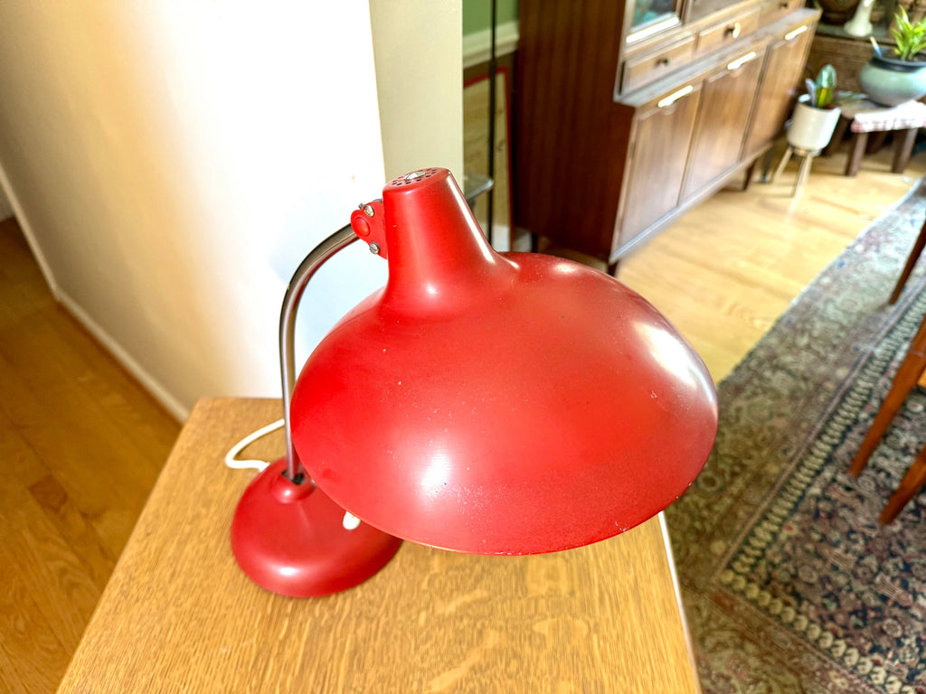 MCM Christian Dell No. 6786 Desk Lamp | Red Kaiser Idell Lamp | All Original Christian Dell German Desk Lamp | Board Lamp
