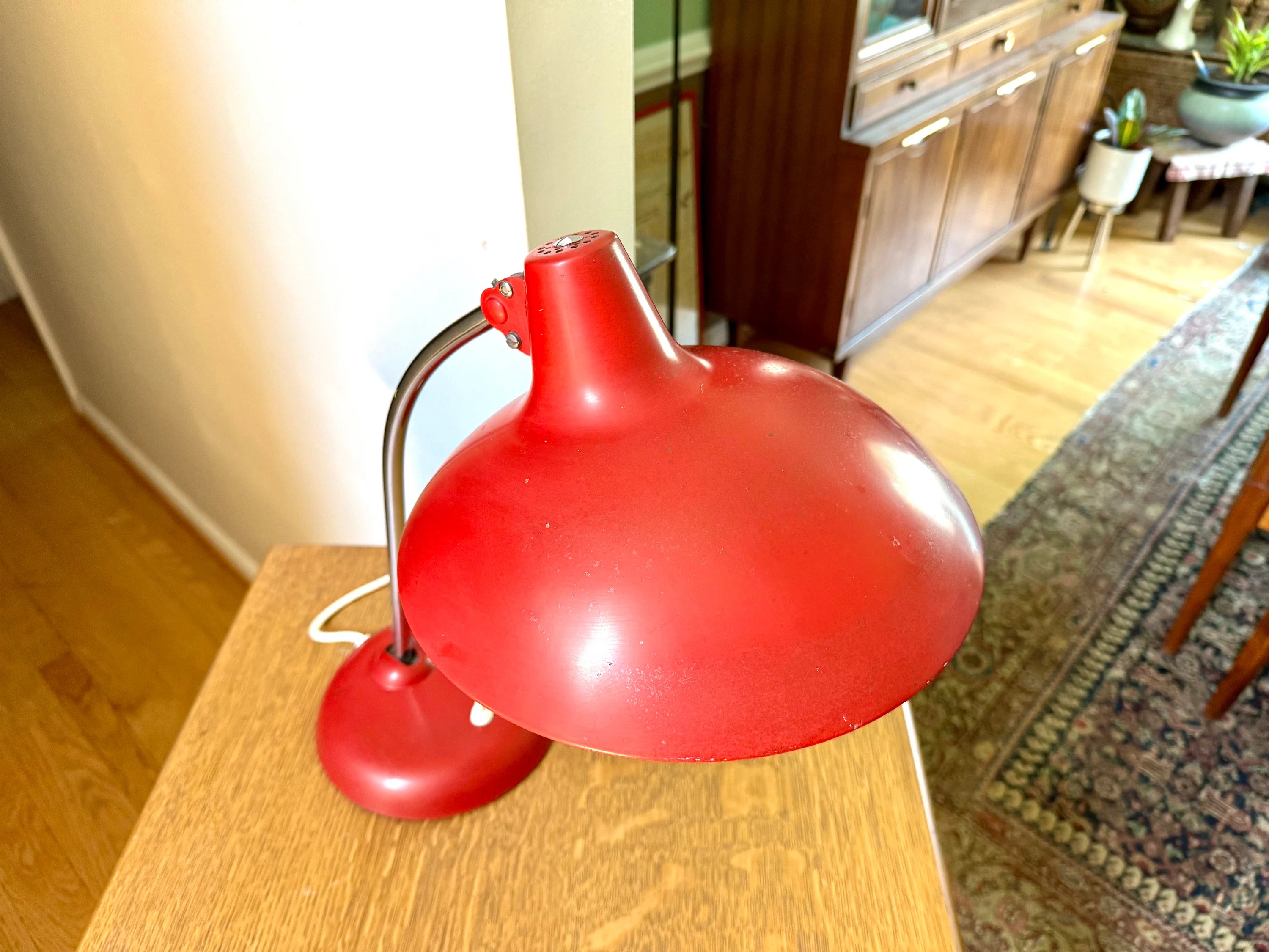 MCM Christian Dell No. 6786 Desk Lamp | Red Kaiser Idell Lamp | All Original Christian Dell German Desk Lamp | Board Lamp