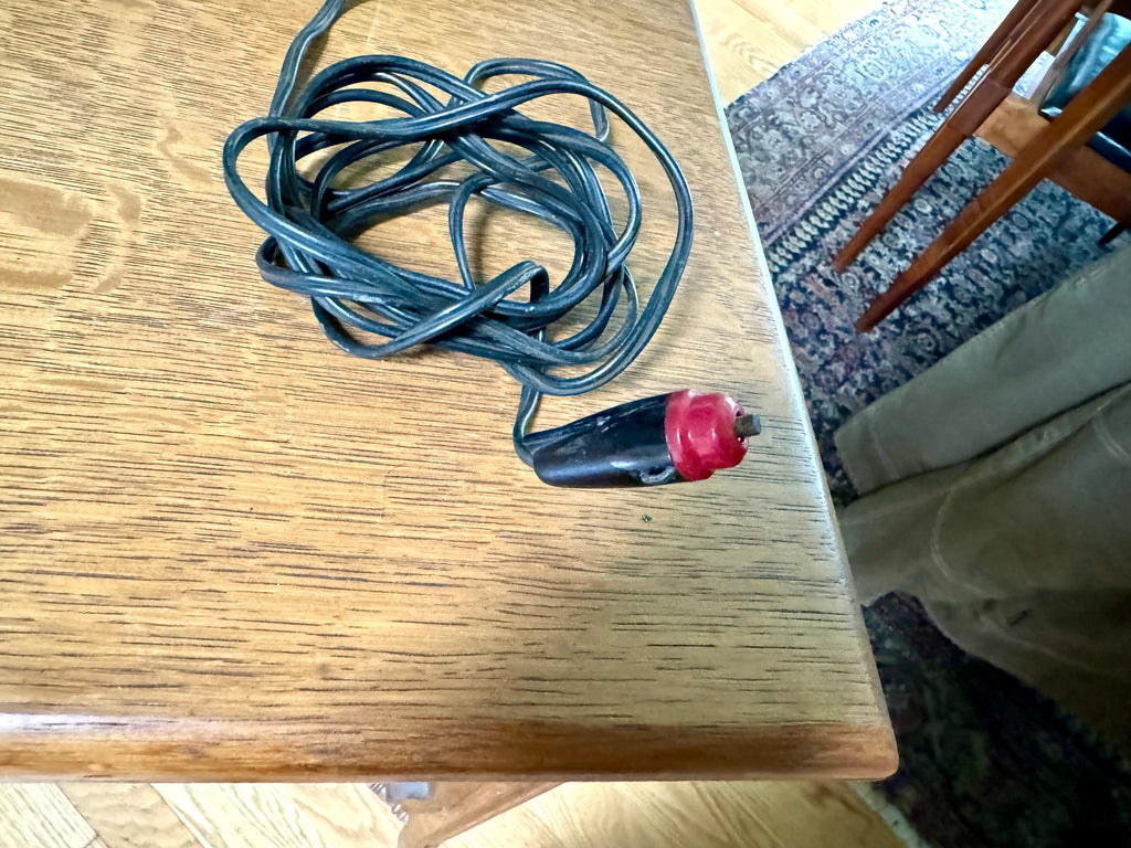 Vintage GE Automobile Spotlight | General Electric Red Handled Spotlight | Handheld 12V Auxiliary Spot Lamp | Automobile Work Light