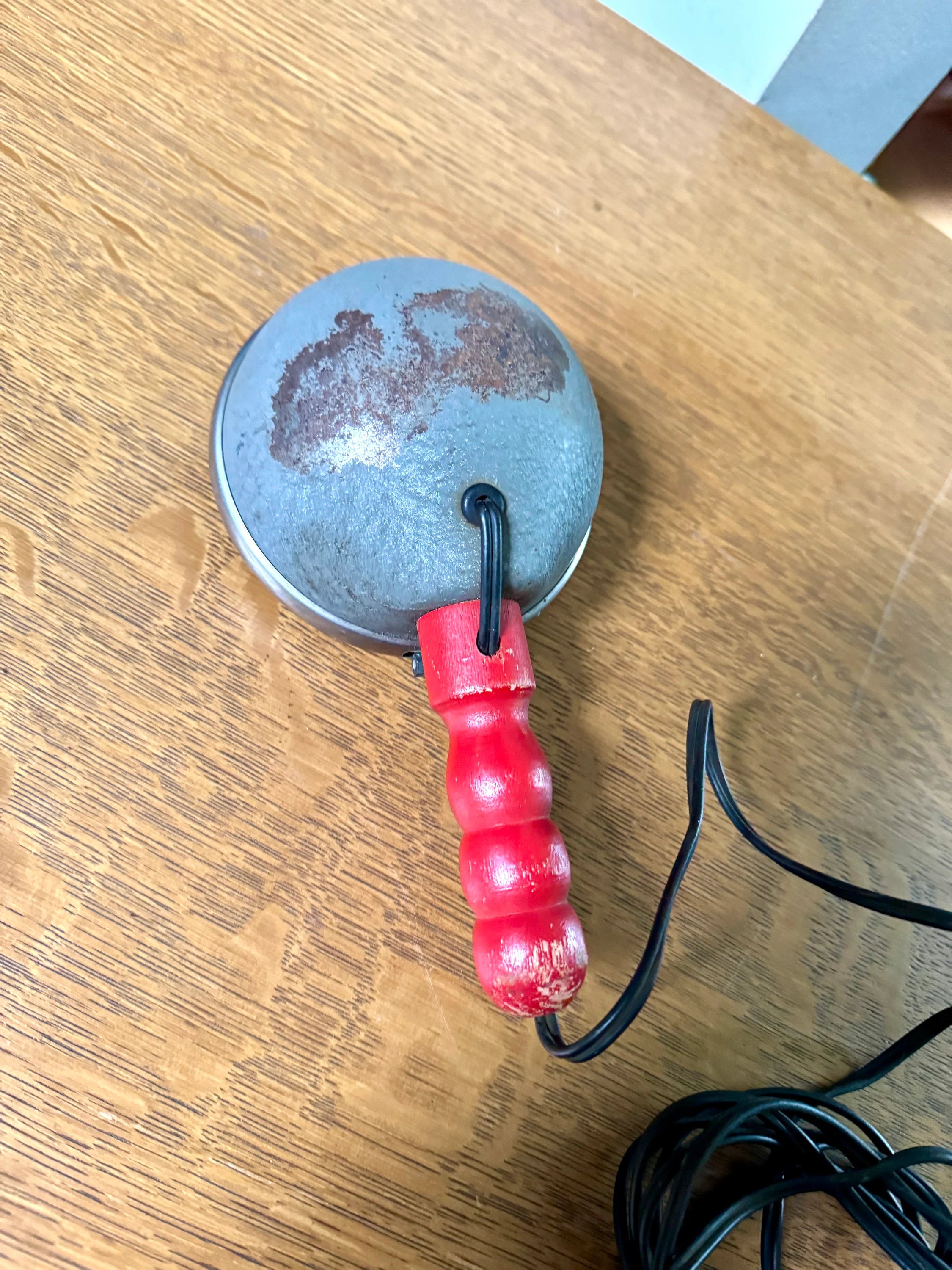 Vintage GE Automobile Spotlight | General Electric Red Handled Spotlight | Handheld 12V Auxiliary Spot Lamp | Automobile Work Light