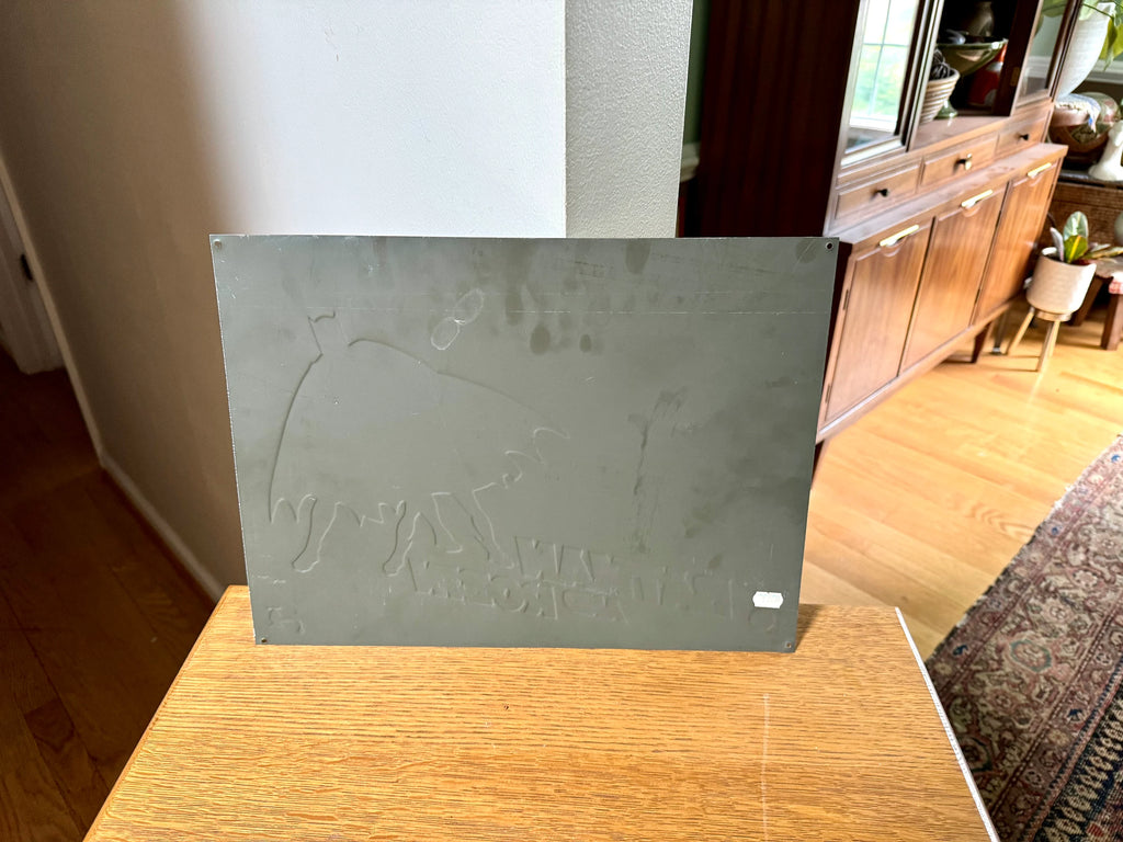 Vintage Batman and Robin Metal Sign | 1990's Metal Batman Sign | DC Comics Metal Batman and Robin Sign | Kitchen Sink Productions