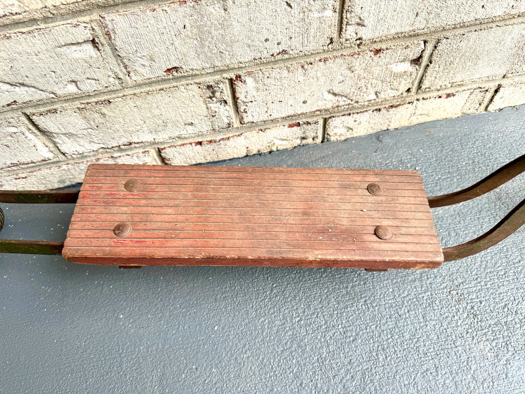 Early 1900's Metal Kid's Scooter | Antique Metal Green and Red Scooter | Vintage Child's Scooter  | Colson Fairy Discooter