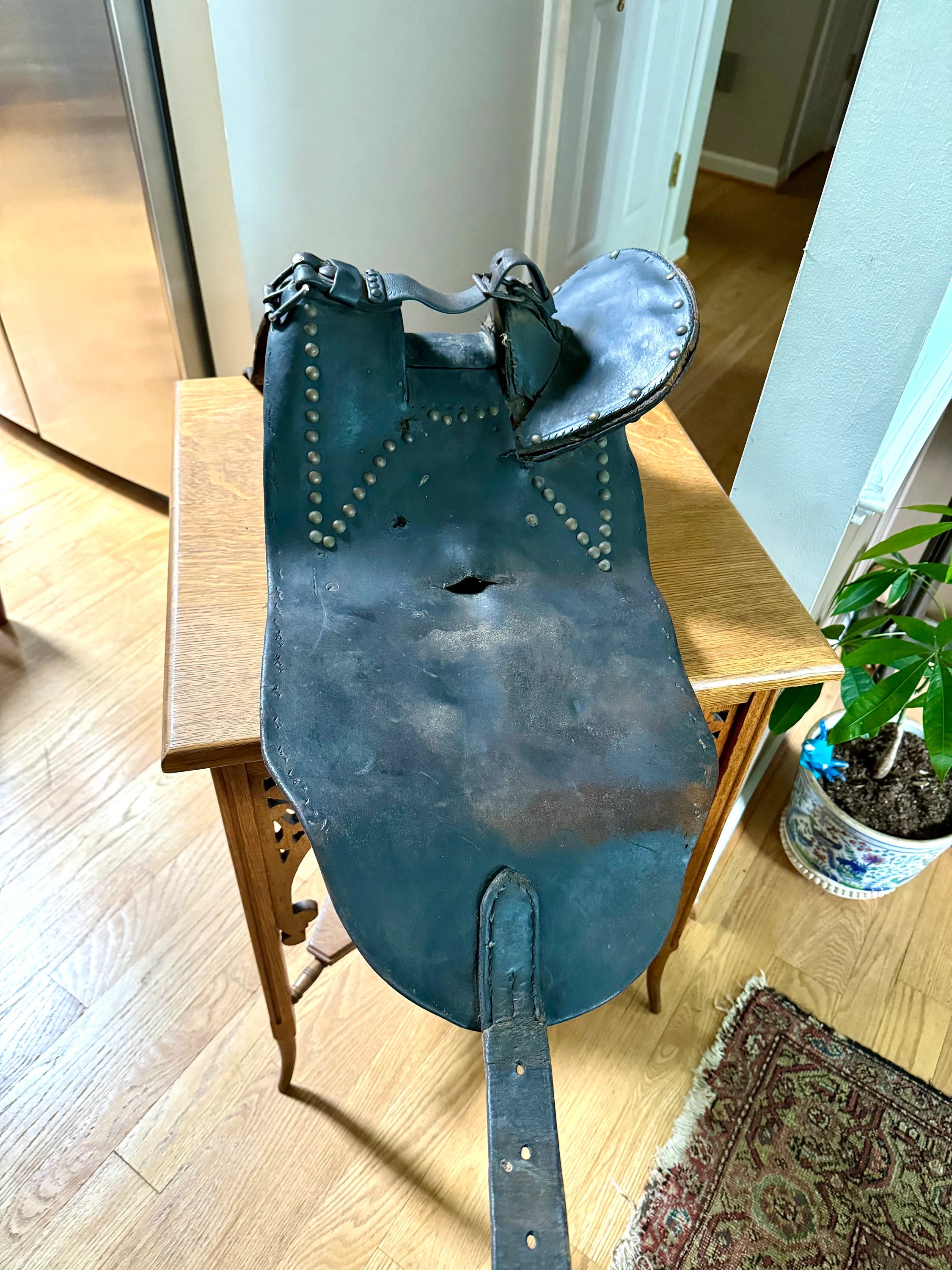 Vintage Unique Small Saddle | Antique Small Western Saddle | Western Decor | Very Early Small Saddle