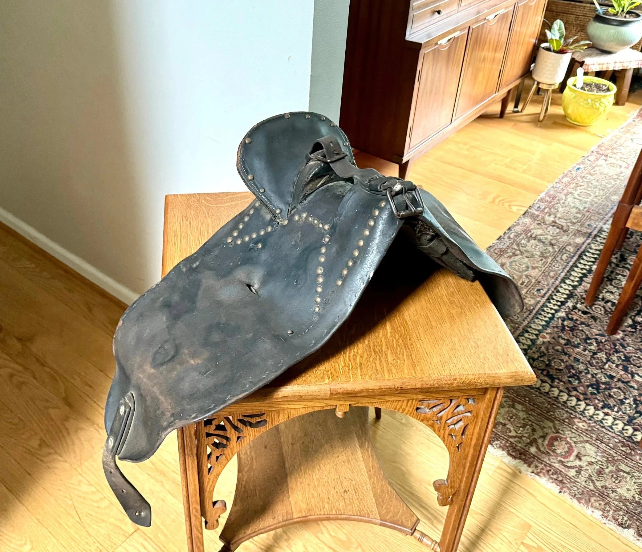 Vintage Unique Small Saddle | Antique Small Western Saddle | Western Decor | Very Early Small Saddle