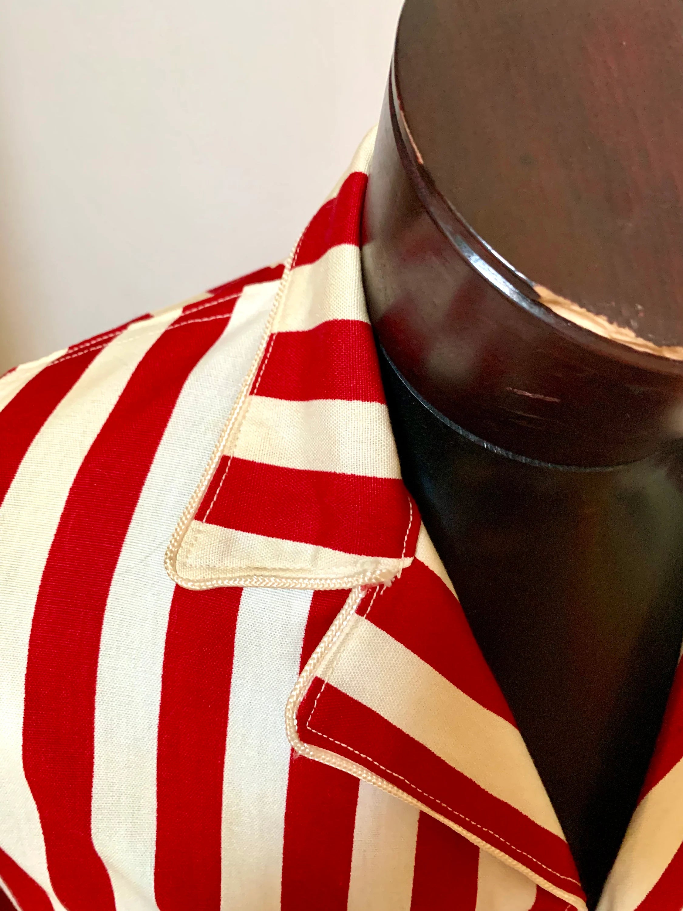 1919 Cornell University Reunion Jacket | Antique Chuck Higbie's Cornell Jacket | Red and White Striped 1919 Cornell University Jacket