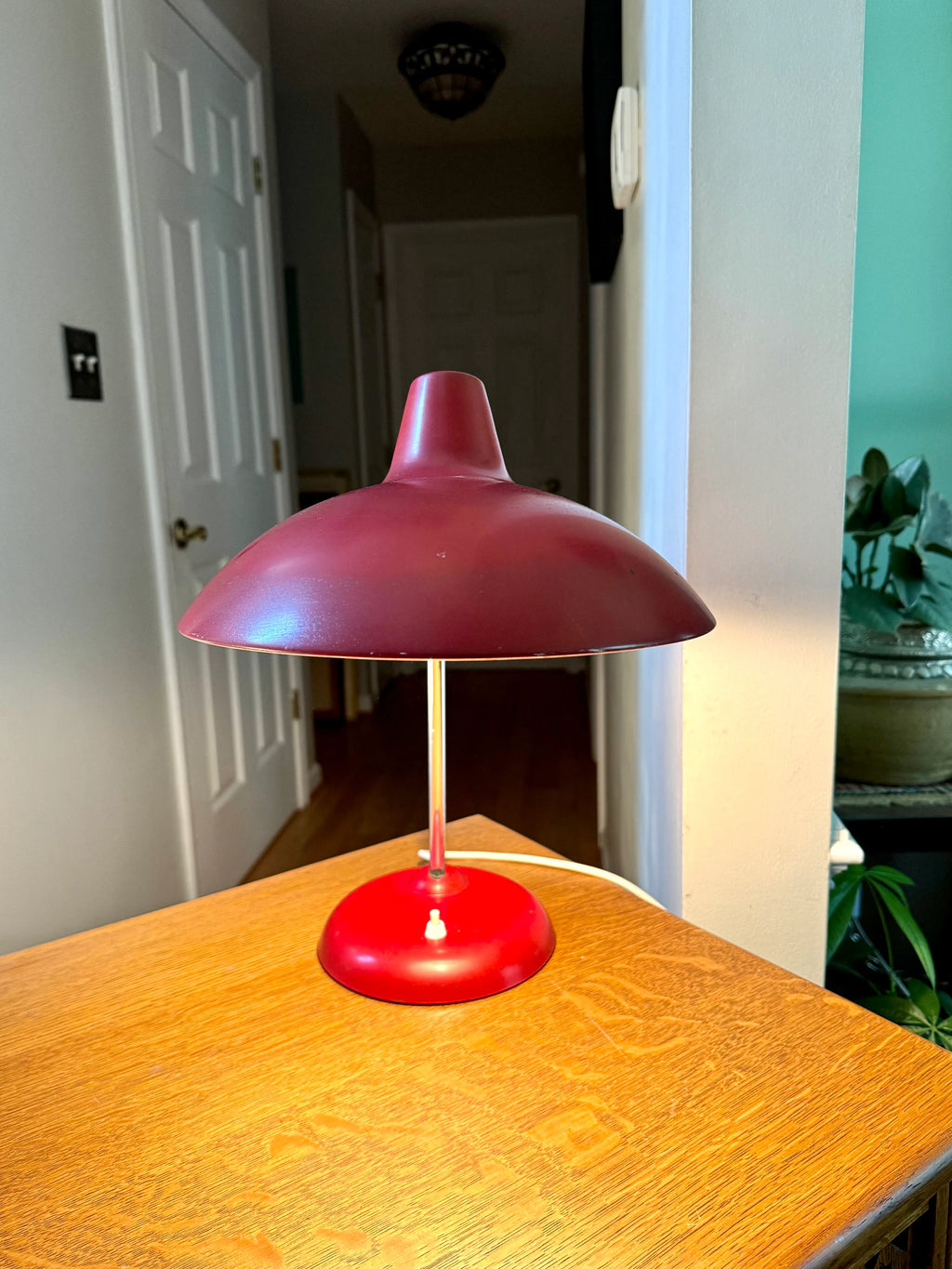 MCM Christian Dell No. 6786 Desk Lamp | Red Kaiser Idell Lamp | All Original Christian Dell German Desk Lamp | Board Lamp