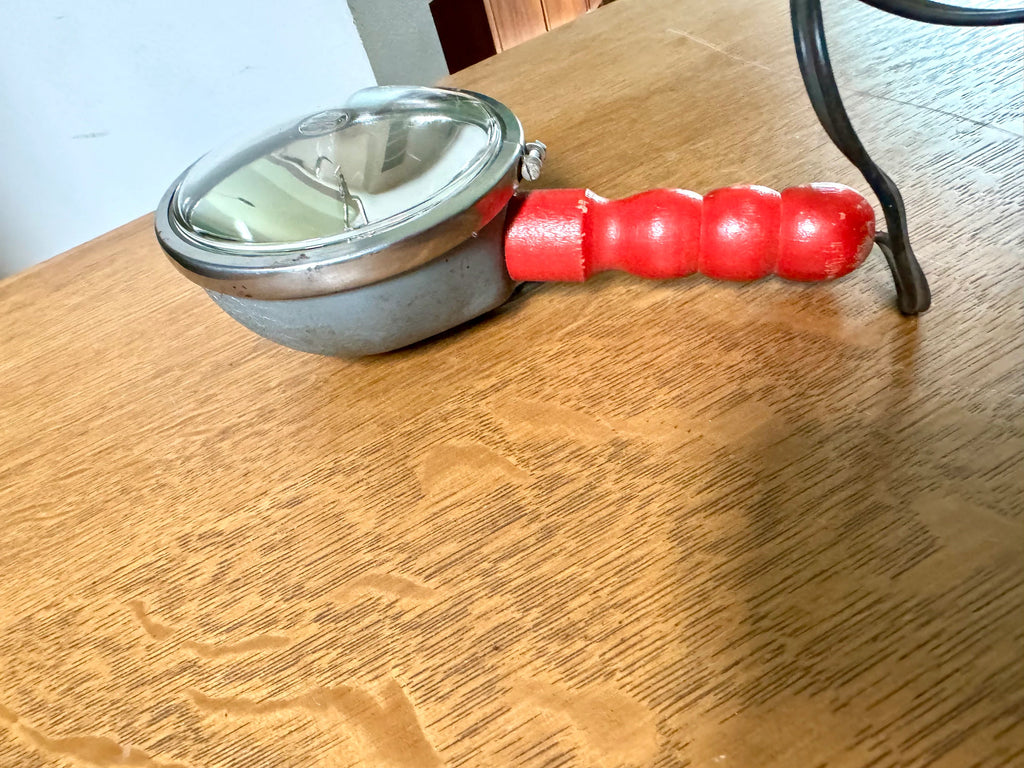 Vintage GE Automobile Spotlight | General Electric Red Handled Spotlight | Handheld 12V Auxiliary Spot Lamp | Automobile Work Light