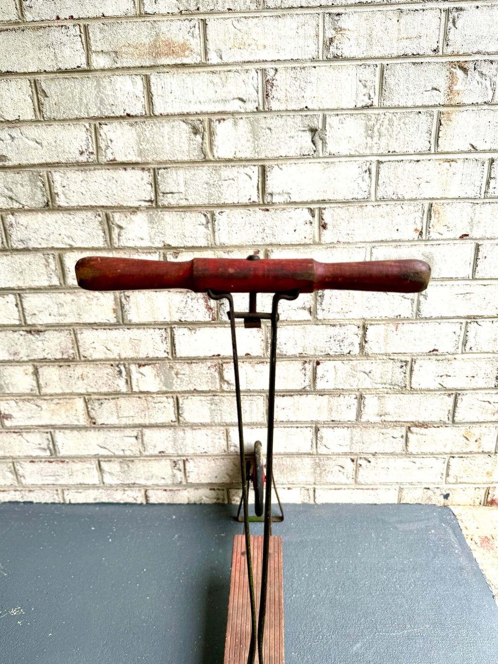 Early 1900's Metal Kid's Scooter | Antique Metal Green and Red Scooter | Vintage Child's Scooter  | Colson Fairy Discooter
