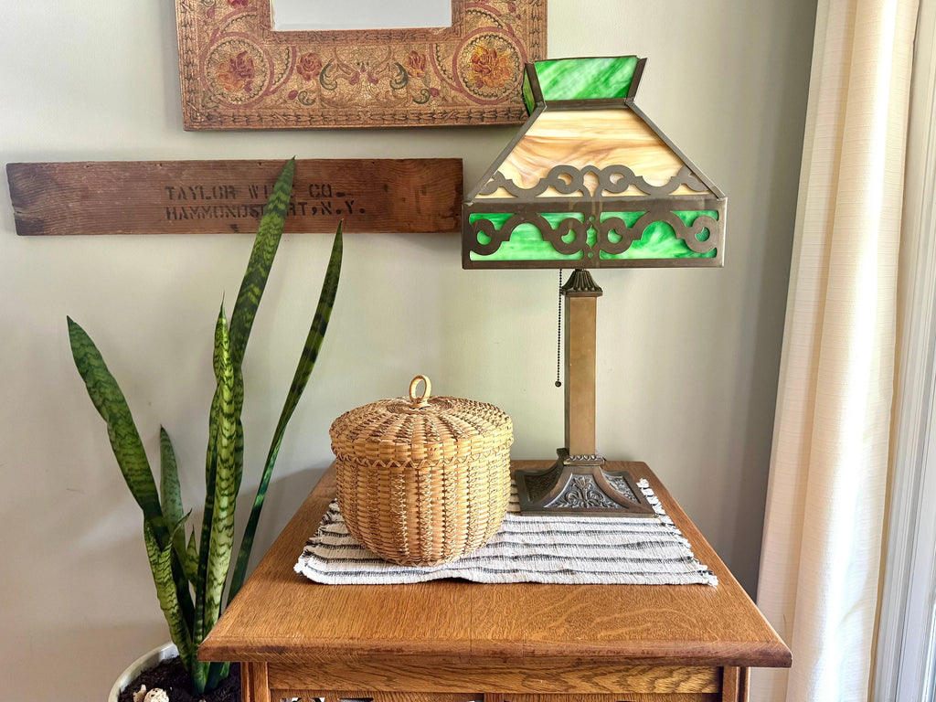 Vtg Native American Passamaquoddy Basket | Sylvia Gabriel Signed Wabanaki Basket | Woven Ash and Sweetgrass Basket| Northeastern Basket