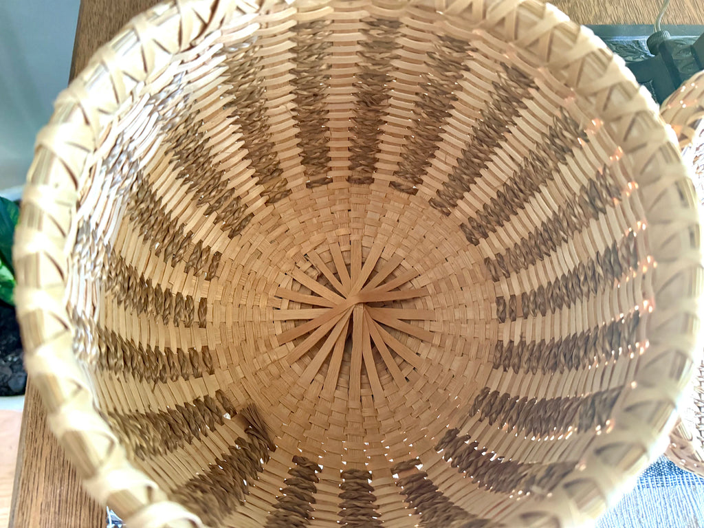 Vtg Native American Passamaquoddy Basket | Sylvia Gabriel Signed Wabanaki Basket | Woven Ash and Sweetgrass Basket| Northeastern Basket