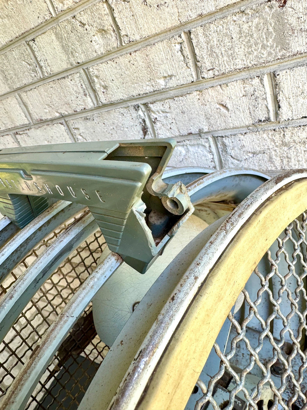 Vtg 1950's Westinghouse Riviera Fan | Large 2 Speed Westinghouse Fan | Large Louvered Shop Fan | Large Room Fan
