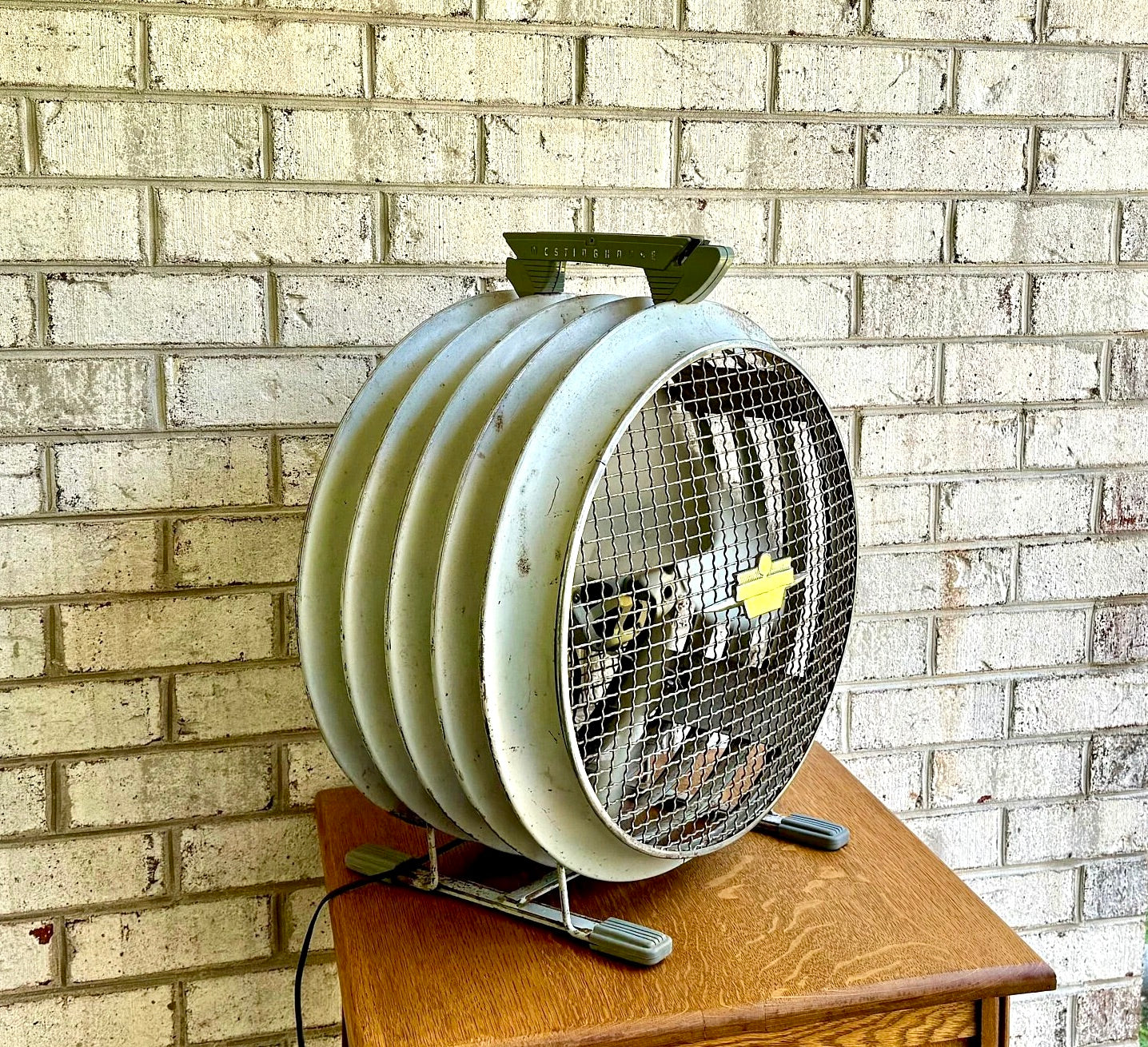 Vtg 1950's Westinghouse Riviera Fan | Large 2 Speed Westinghouse Fan | Large Louvered Shop Fan | Large Room Fan