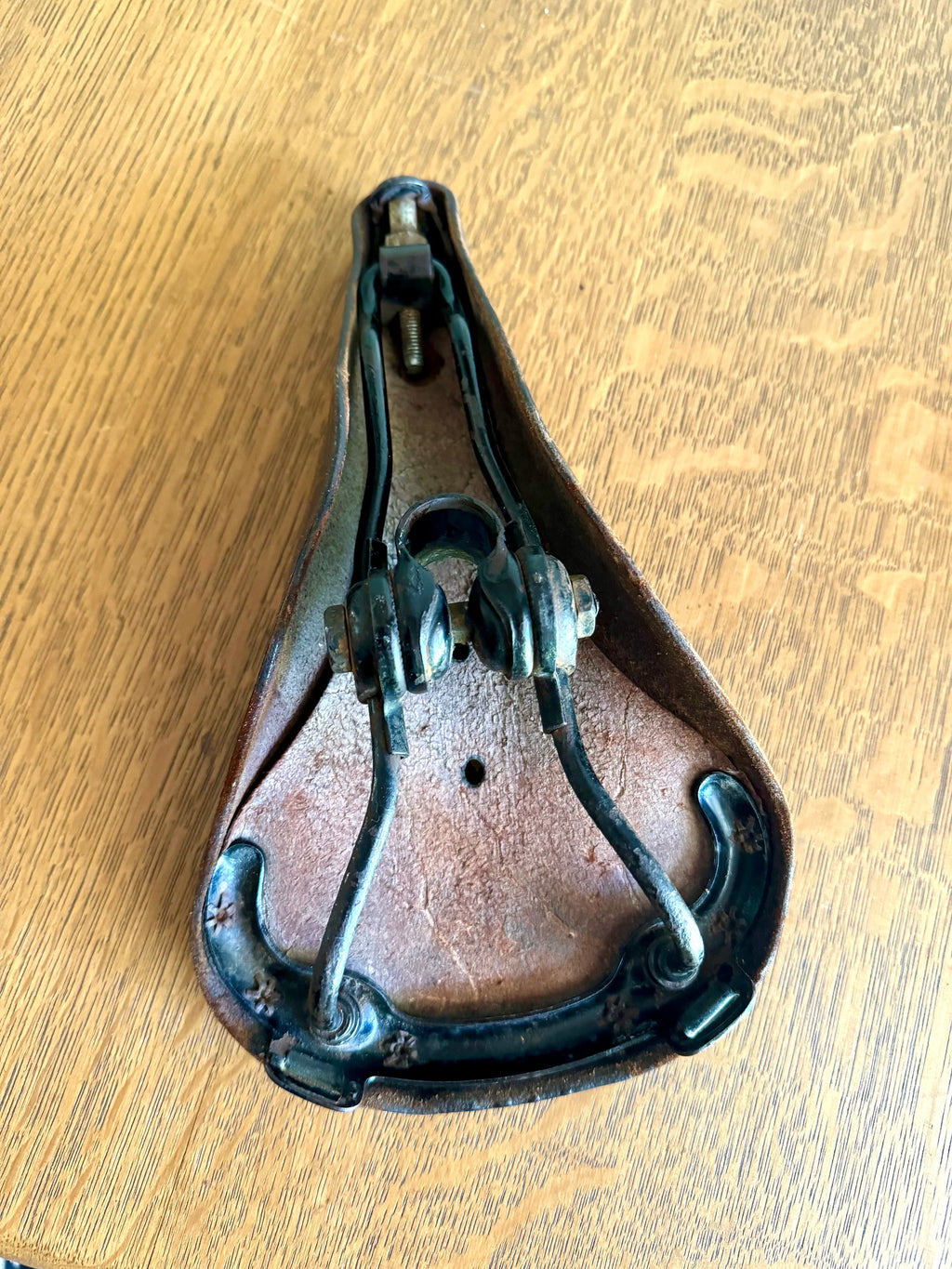Vtg Leather Brooks Champion B15 Saddle | Great Britain Leather Bike Saddle | B15 Champion Standard Leather Bike Seat | Antique Bike Seat