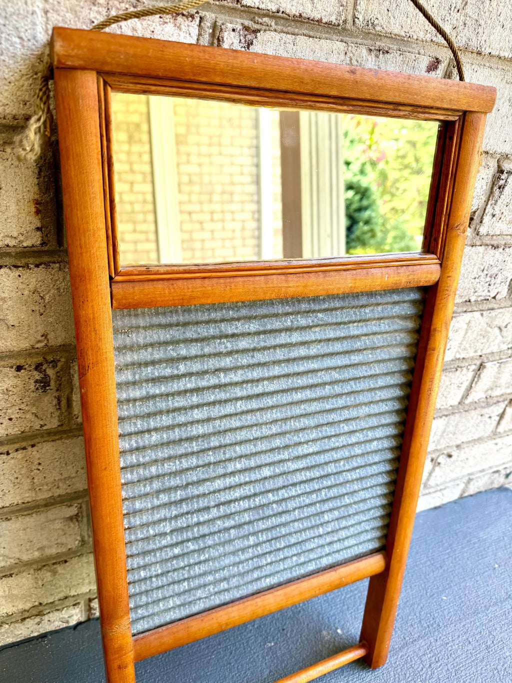 Vtg Carolina Washboard | Washboard Mirror | Standard Family Size Washboard | Galvanized Washboard | Rustic Decor | Country Home Deco