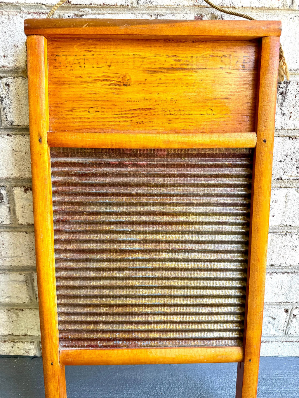 Vtg Carolina Washboard | Washboard Mirror | Standard Family Size Washboard | Galvanized Washboard | Rustic Decor | Country Home Deco