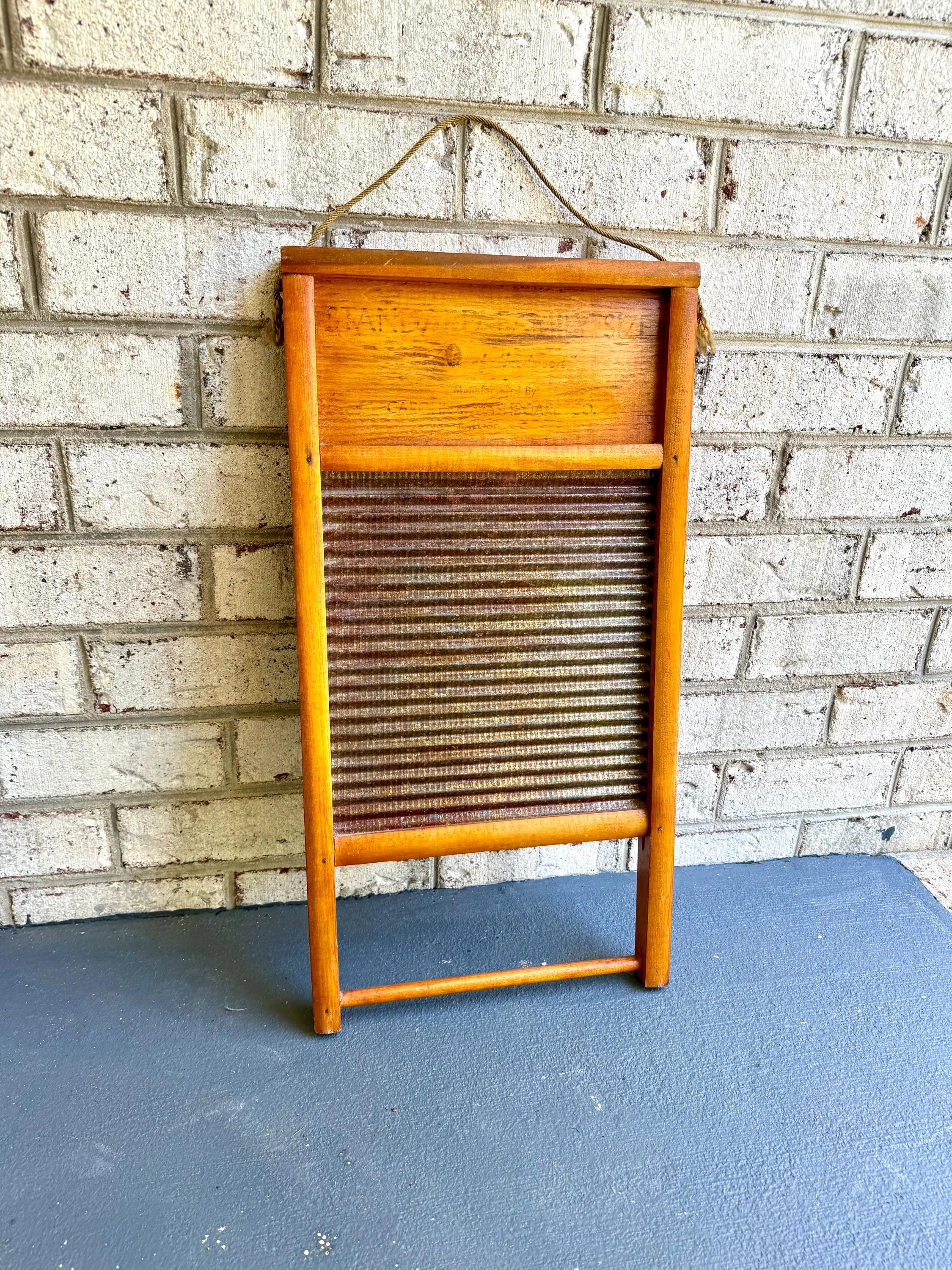 Vtg Carolina Washboard | Washboard Mirror | Standard Family Size Washboard | Galvanized Washboard | Rustic Decor | Country Home Deco