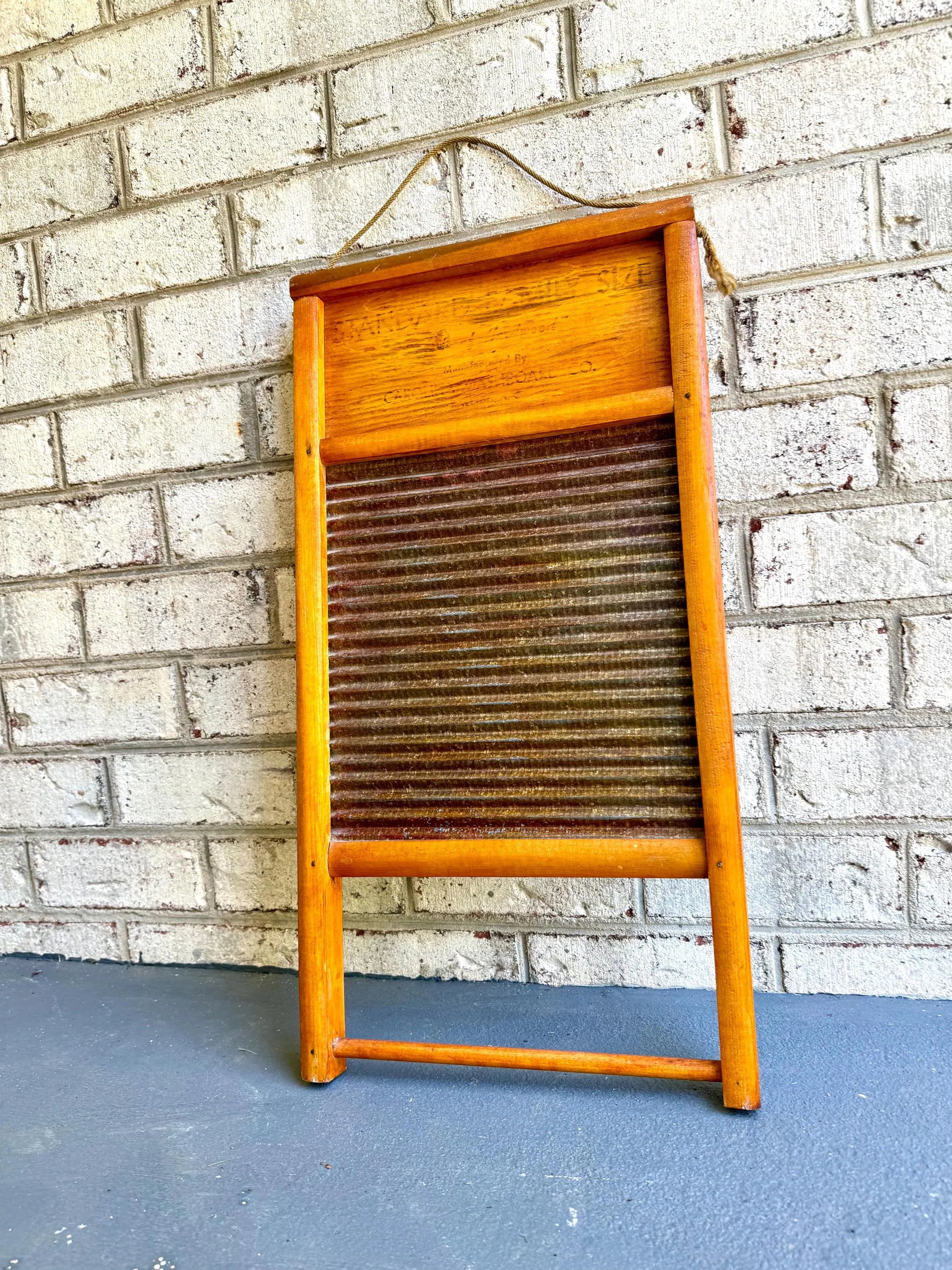 Vtg Carolina Washboard | Washboard Mirror | Standard Family Size Washboard | Galvanized Washboard | Rustic Decor | Country Home Deco
