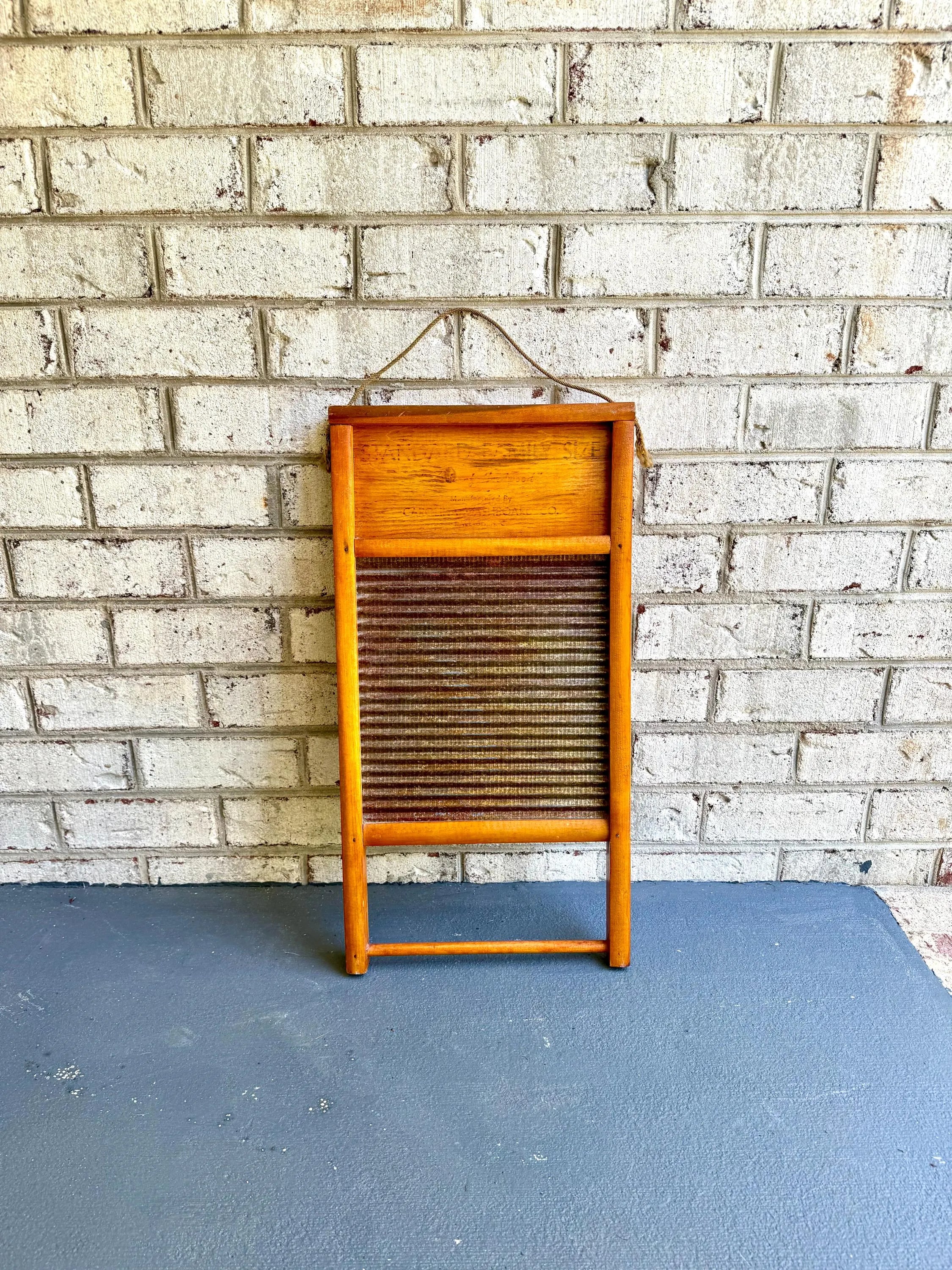Vtg Carolina Washboard | Washboard Mirror | Standard Family Size Washboard | Galvanized Washboard | Rustic Decor | Country Home Deco