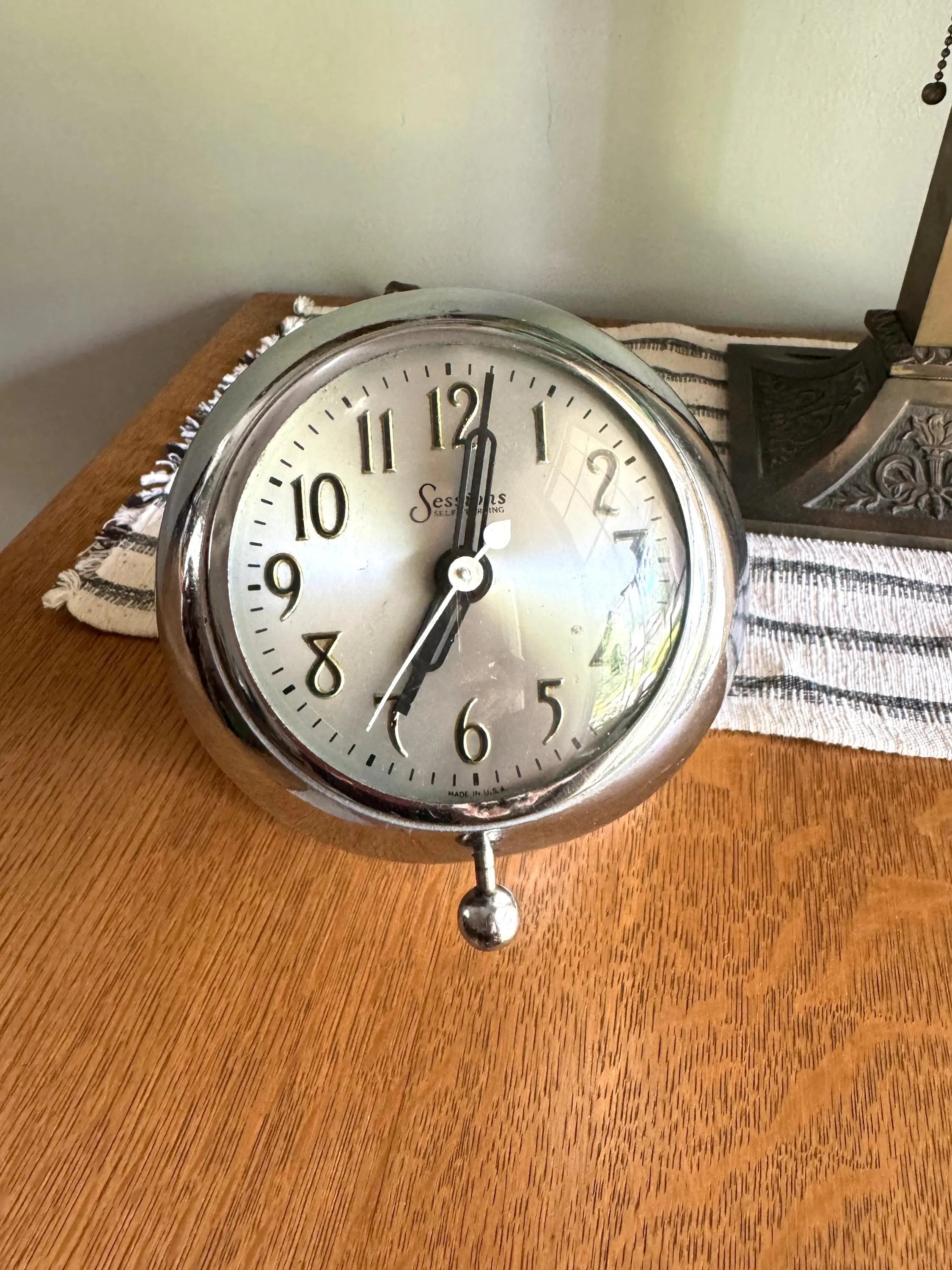 Vtg MCM Atomic Sessions Clock | Non-Working Unique Sessions Desk Clock | Atomic | Sessions Desk Clock