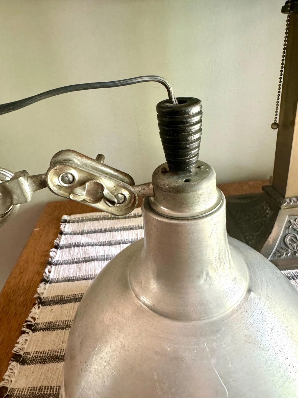 Vtg Aluminum Acme Clamp Lamp | Black Wood Knob Clamp Lamp | Acme-Lite Work Lamp | Photography Lamp | Spot lamp | Workstation Lamp