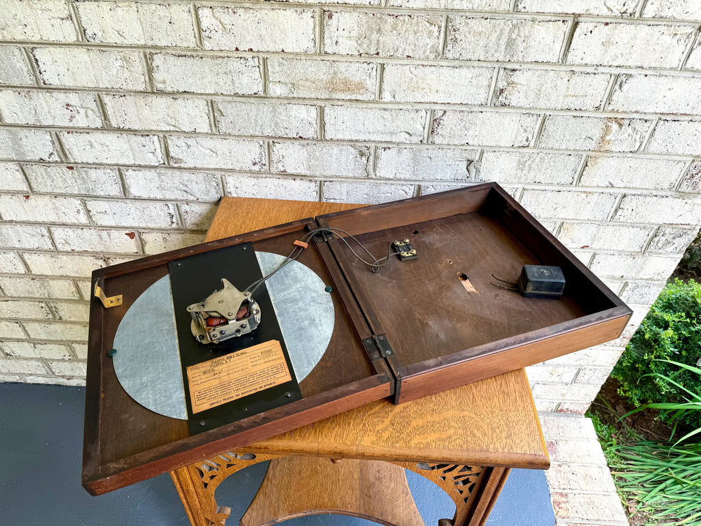 Antique International Time Recording Clock in Wood Case | 1920's School Clock | Mechanical Secondary/Slave Clock | Palmyra HS New York Clock