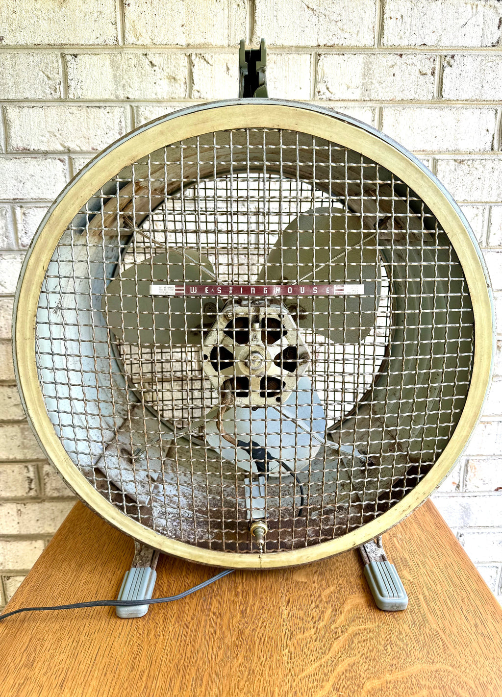 Vtg 1950's Westinghouse Riviera Fan | Large 2 Speed Westinghouse Fan | Large Louvered Shop Fan | Large Room Fan