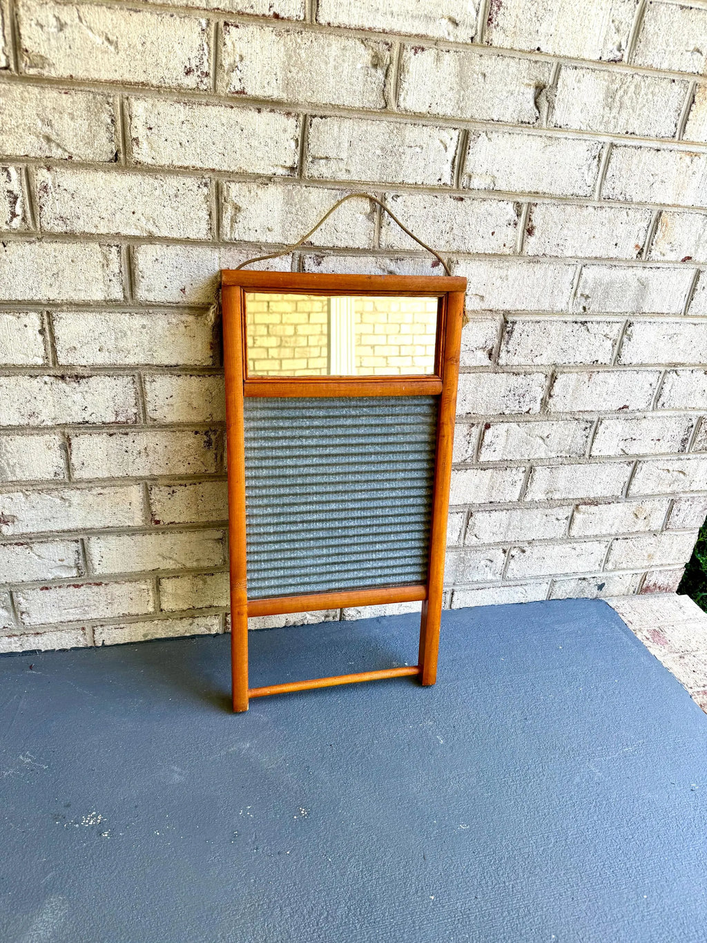 Vtg Carolina Washboard | Washboard Mirror | Standard Family Size Washboard | Galvanized Washboard | Rustic Decor | Country Home Deco